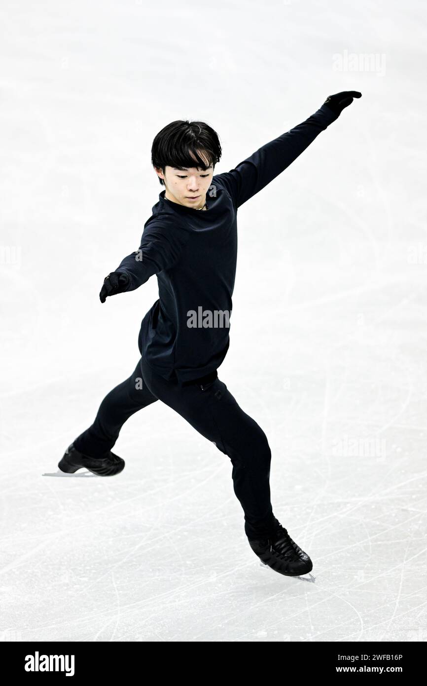 Yuma KAGIYAMA (JPN), during Men Practice, at the ISU Four Continents