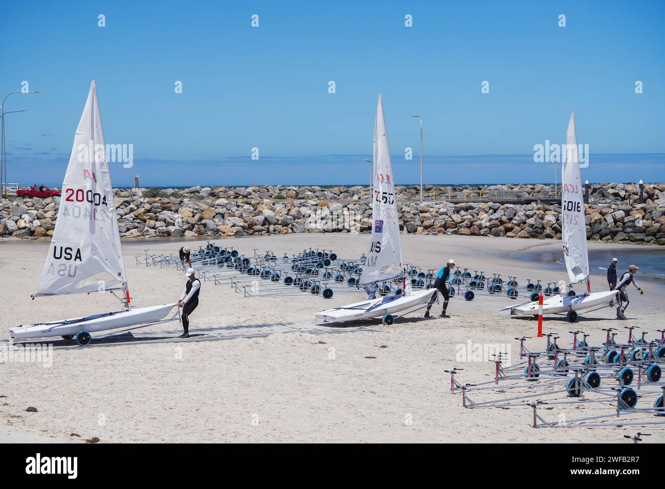 Adelaide, SA Australia 30 January 2024 . Sailing boats from 50 ...