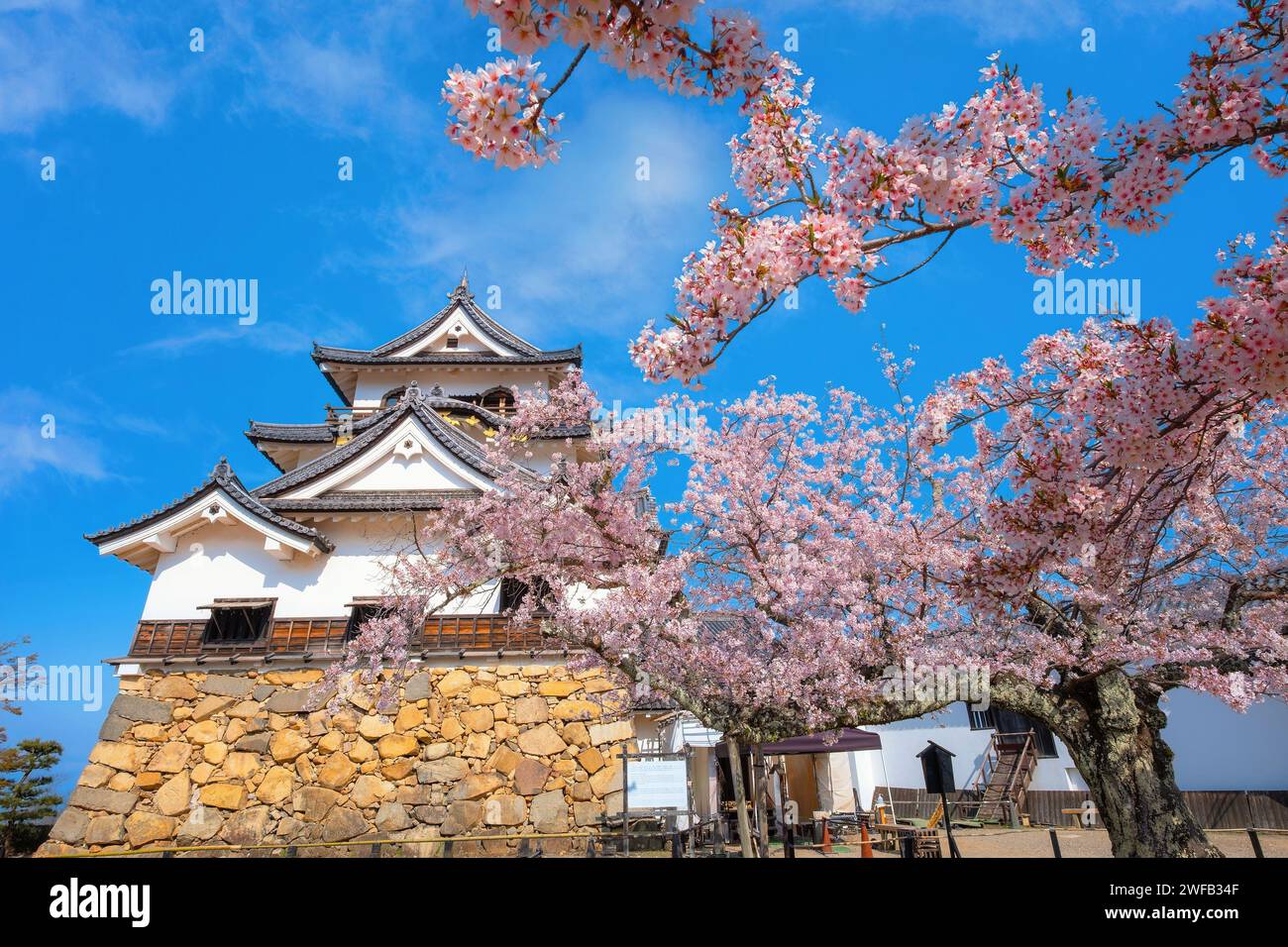 Shiga, Japan - April 3 2023: Hikone Castle completed in 1622, a ...