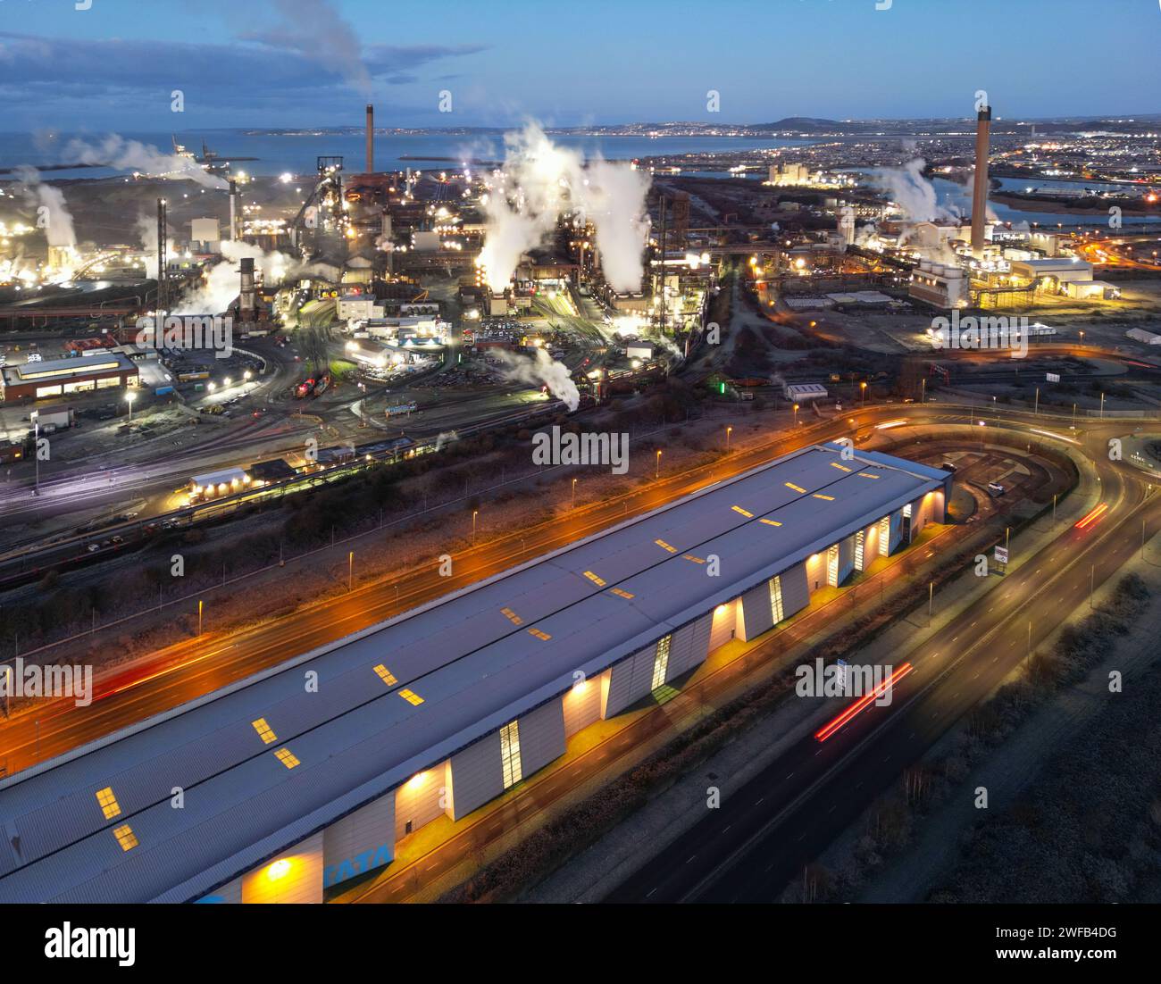 Port Talbot Steelworks, Port Talbot, Wales, UK. 19th January 2024. Pre ...