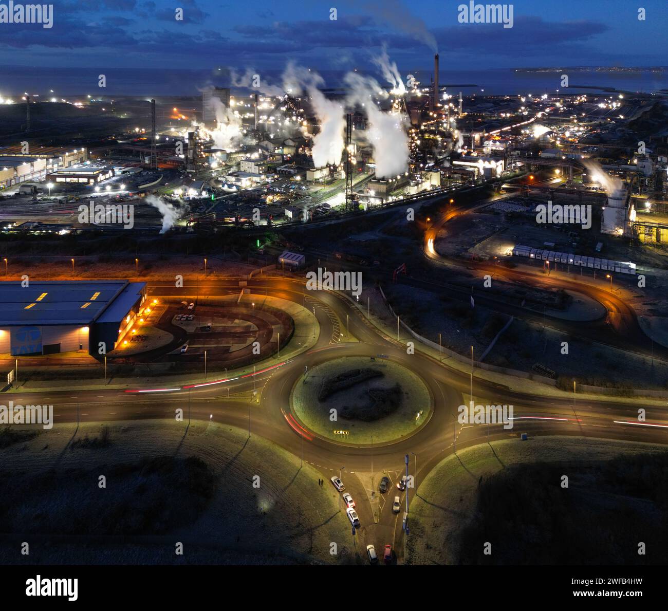 Port Talbot Steelworks, Port Talbot, Wales, UK. 19th January 2024. Pre ...