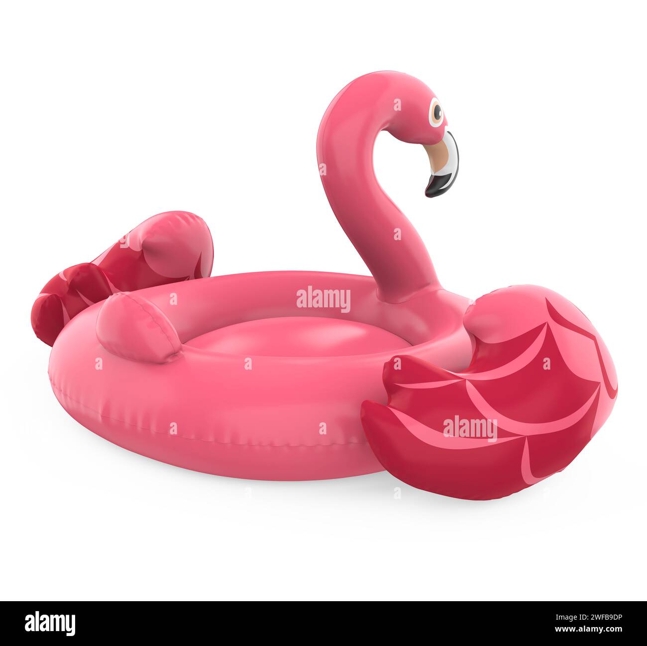 Inflatable Flamingo Pool Float Isolated Stock Photo