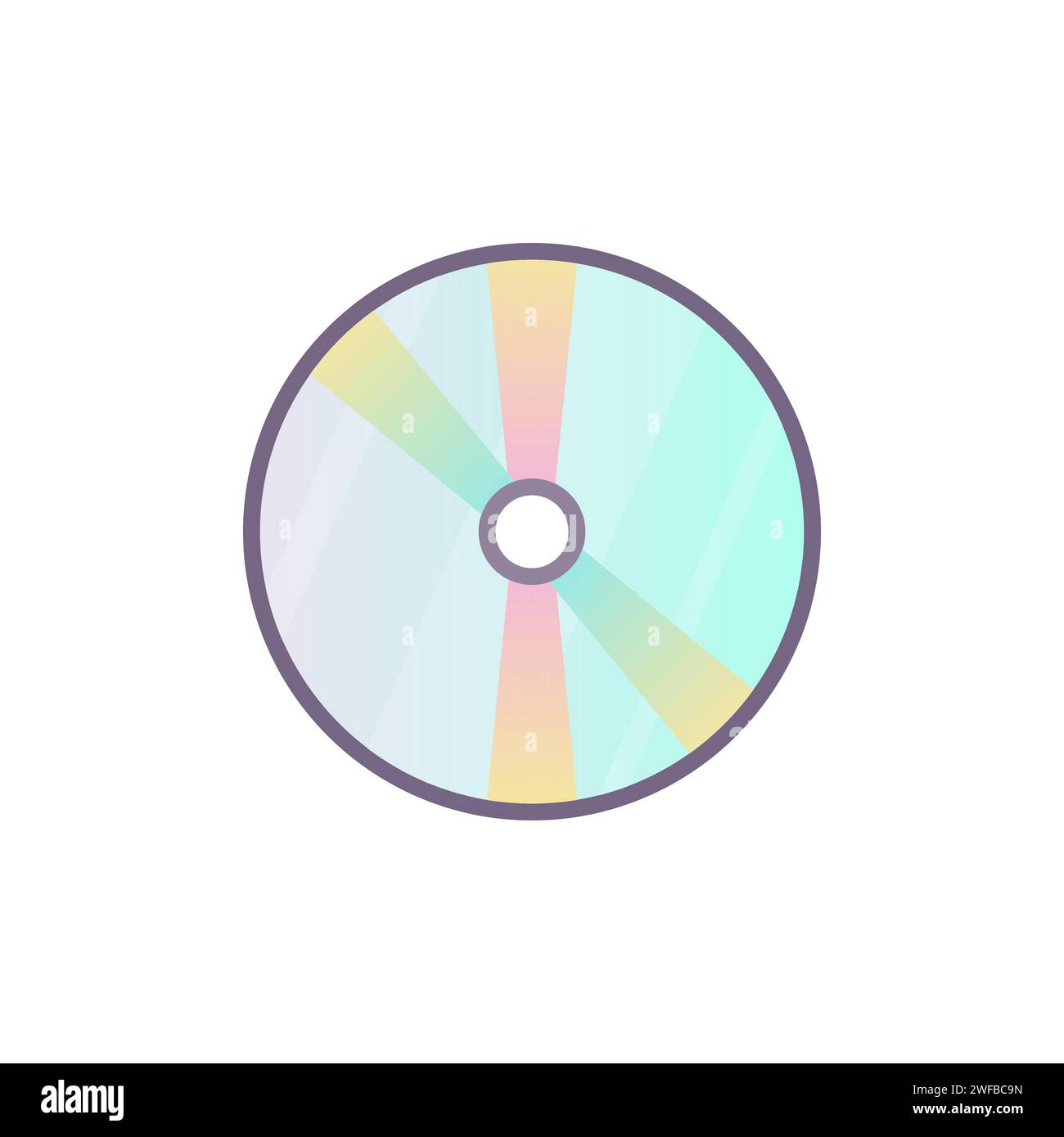 y2k interface, Icon, laserdisc DVD interface element vector Stock