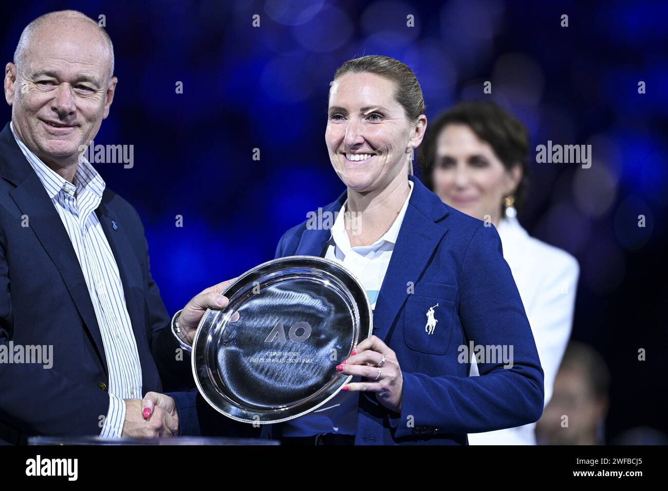 Chair umpire Aurelie Tourte during the Australian Open AO 2024 men's