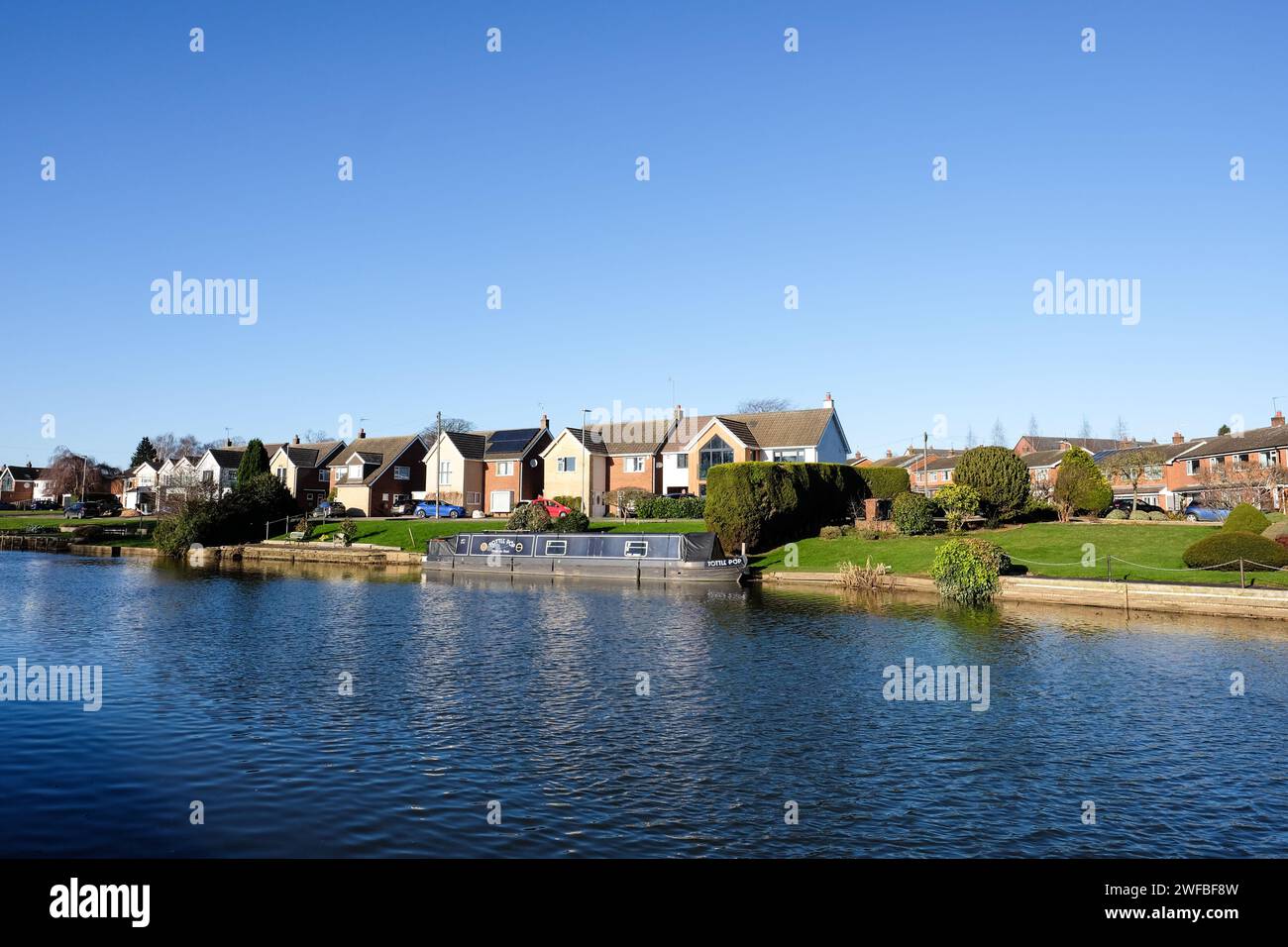 housing near to the river soar in barrow upon soar in leicestershire