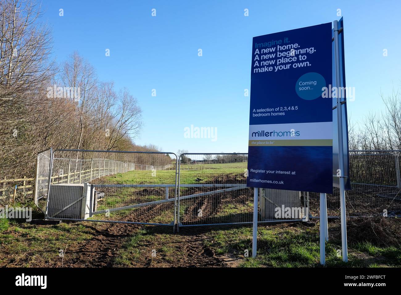 land acquired for housing in loughborough Stock Photo Alamy