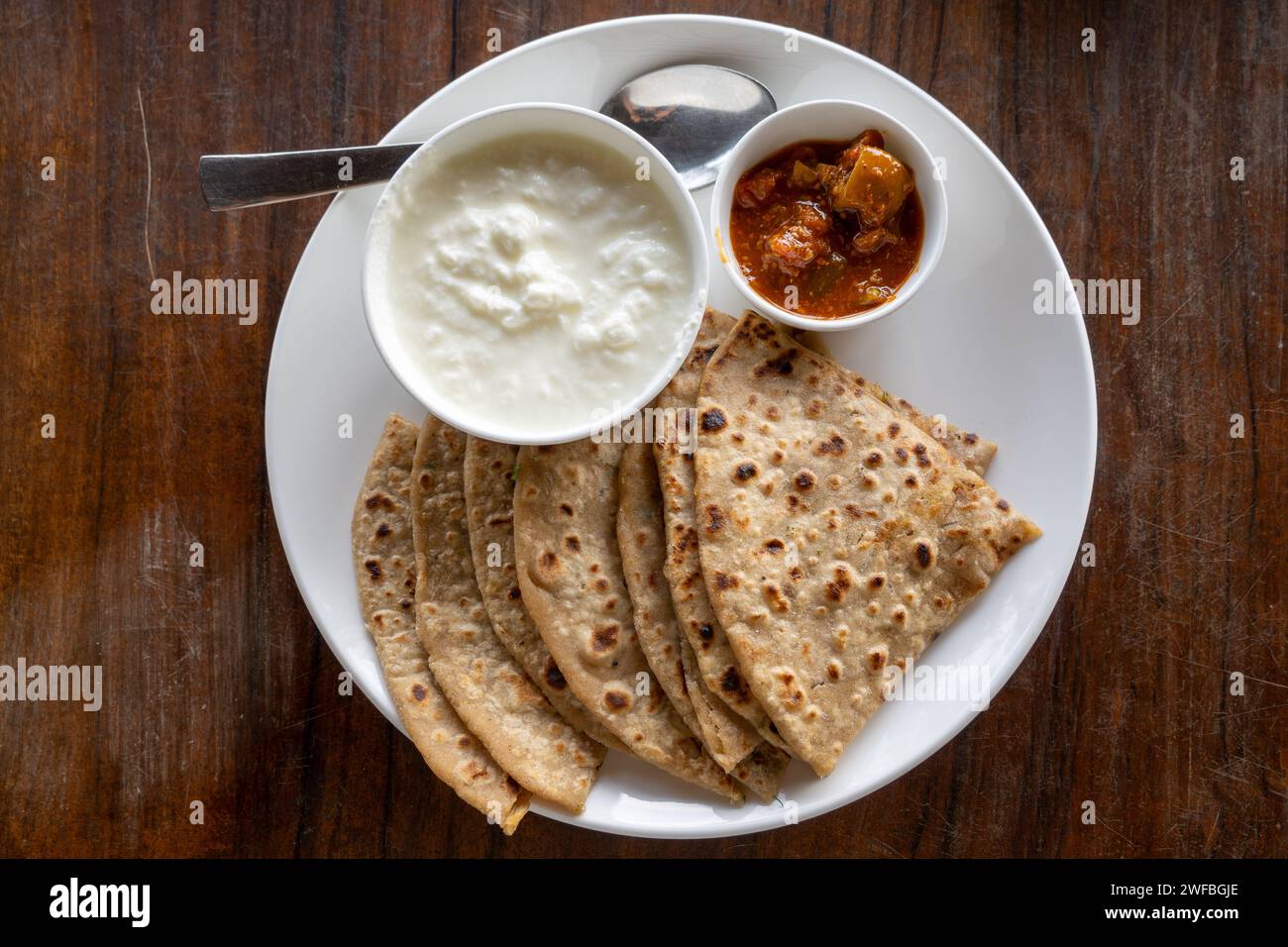 Toddy pancakes on a white dish. Stock Photo