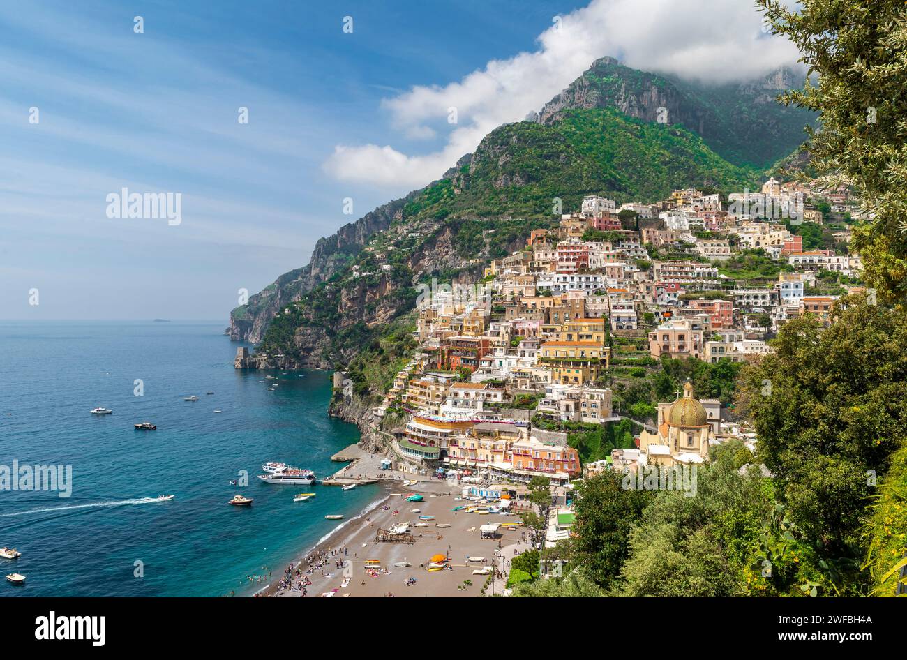 The city of Positano, on the Amalfi coast, Italy Stock Photo - Alamy