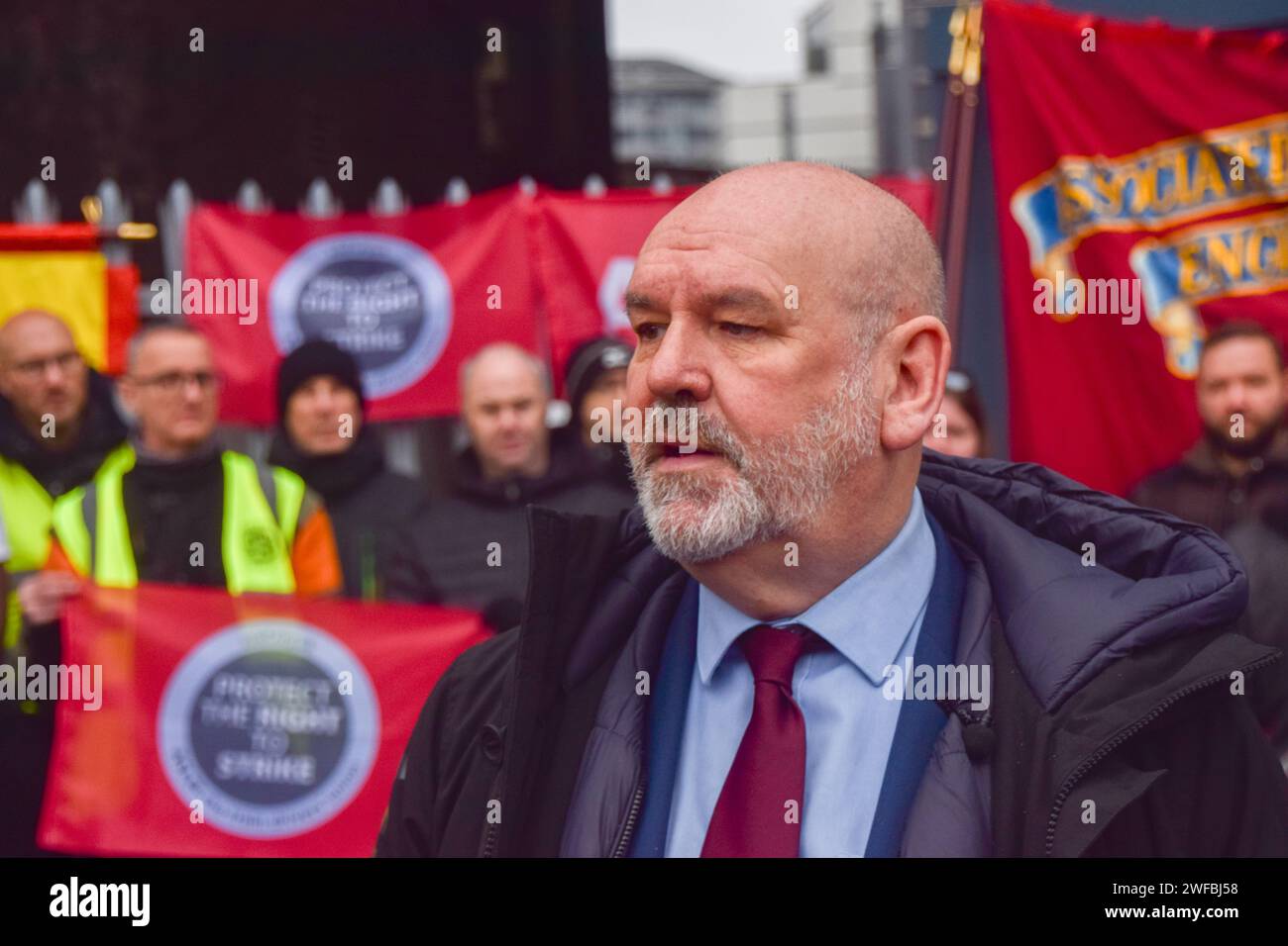 London, UK. 30th January 2025. ASLEF train drivers’ union General