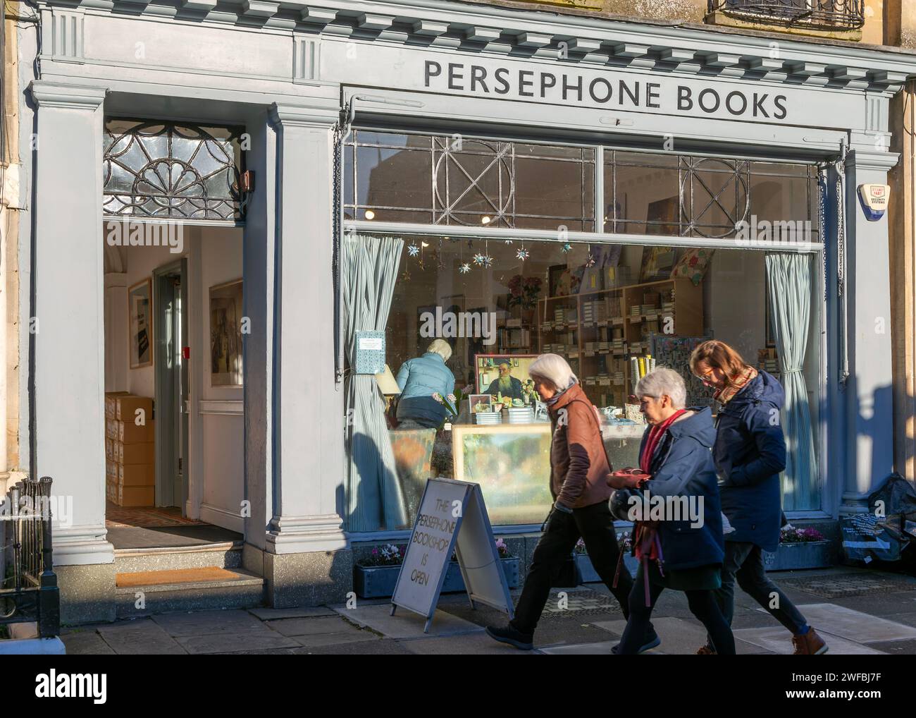 Persephone Books bookshop, Edgar Buildings, Bath, Somerset, England, UK Stock Photo