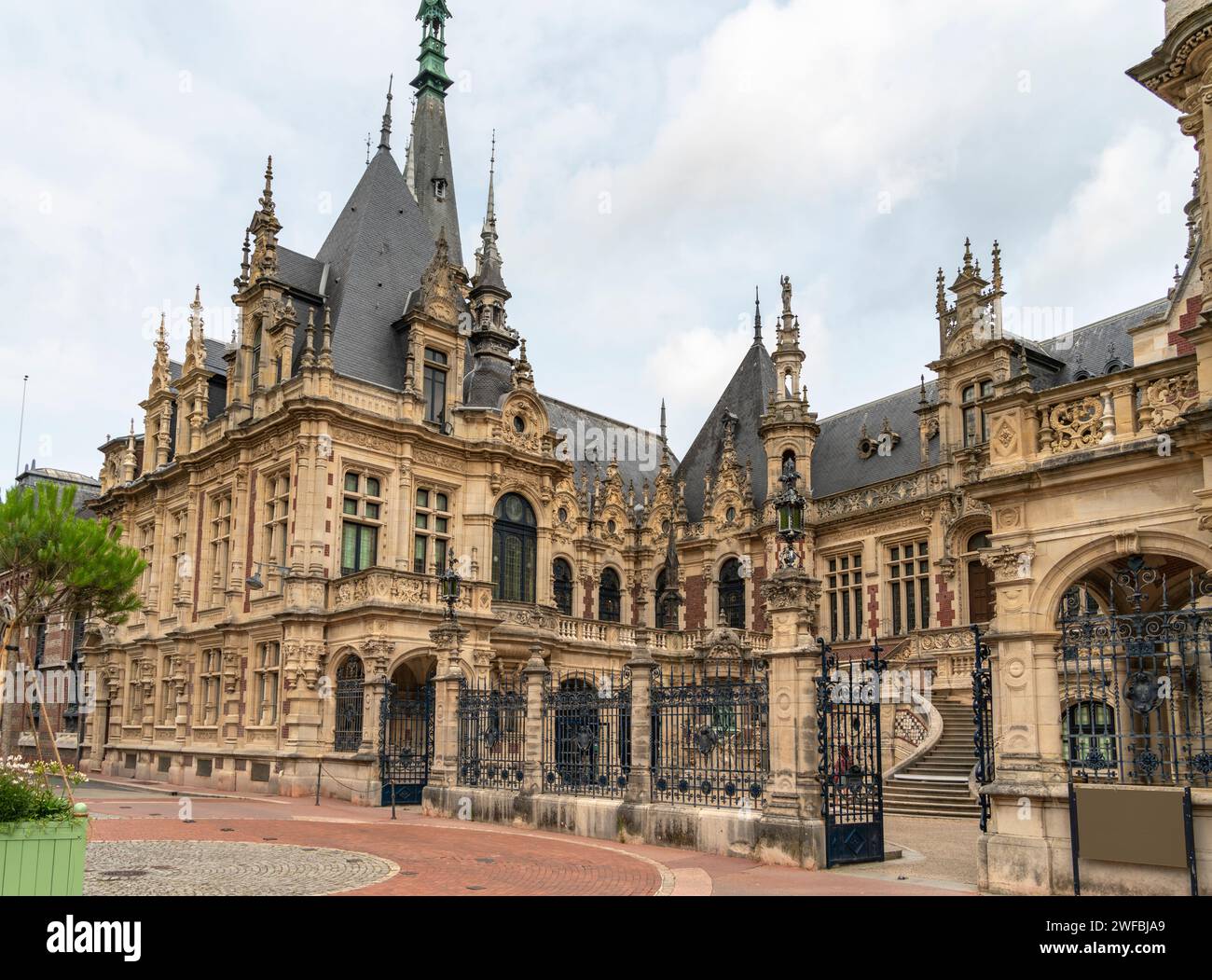 Benedictine Palace in Fecamp, a commune in the Seine-Maritime department in the Normandy Region of France Stock Photo