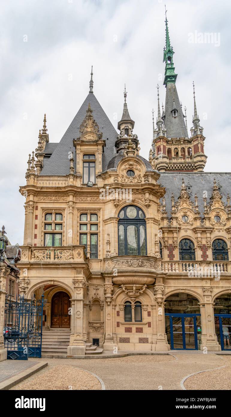 Benedictine Palace in Fecamp, a commune in the Seine-Maritime department in the Normandy Region of France Stock Photo