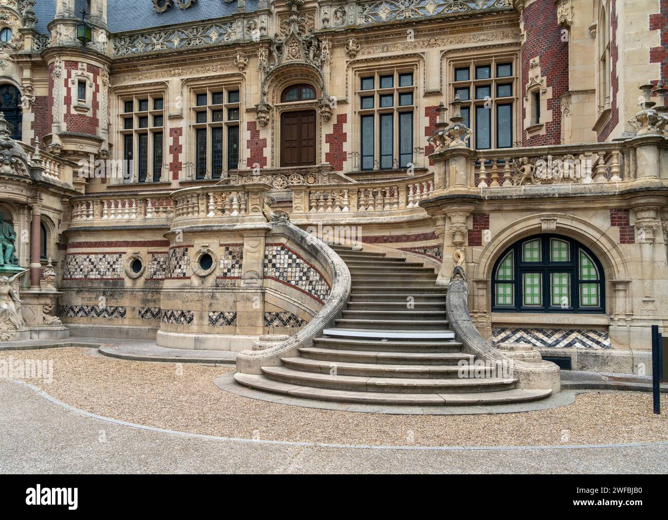 Benedictine Palace in Fecamp, a commune in the Seine-Maritime department in the Normandy Region of France Stock Photo