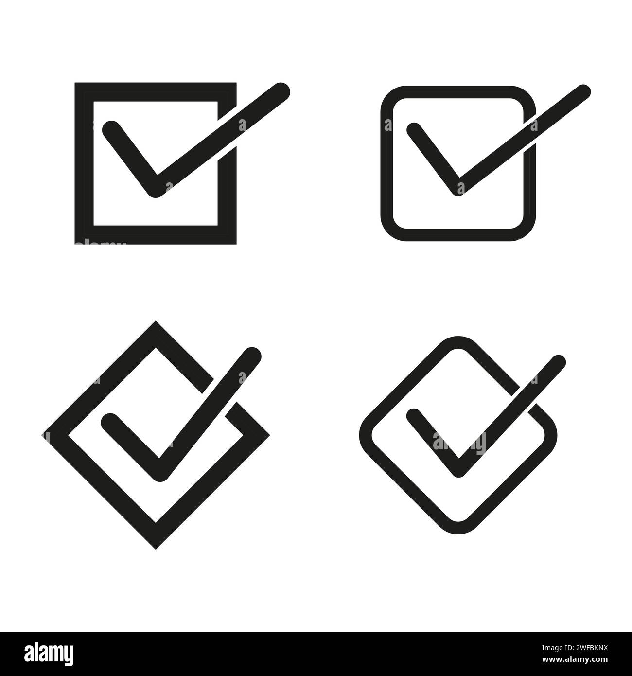 Box check mark. Check list icon. Vector illustration. EPS 10. Stock ...