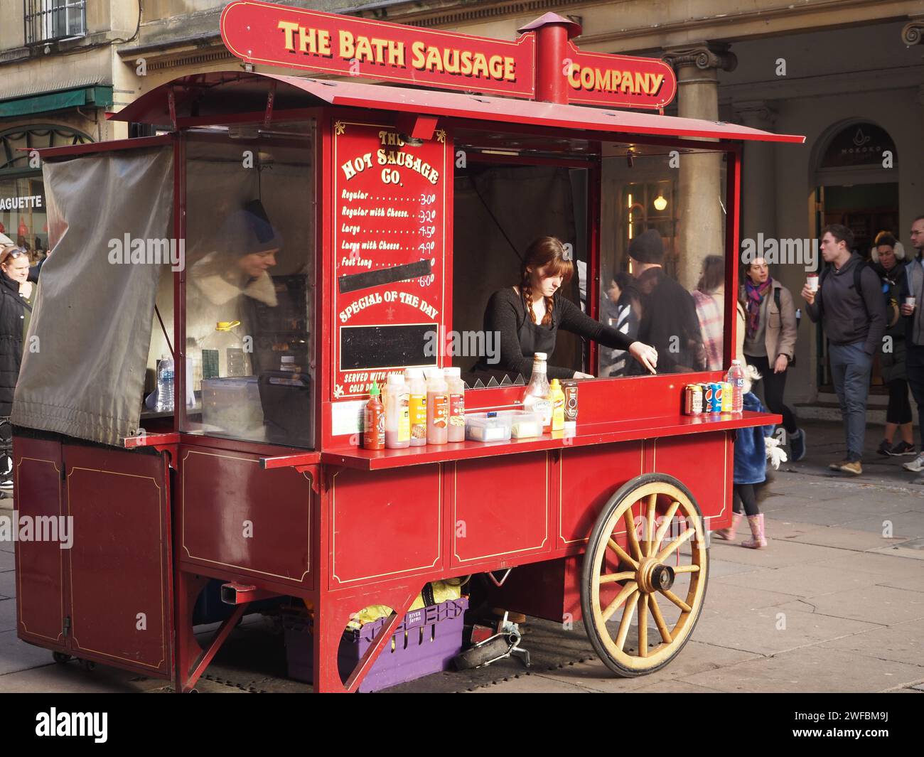 The Bath Sausage Company wagon style mobile street food stall, Stall ...