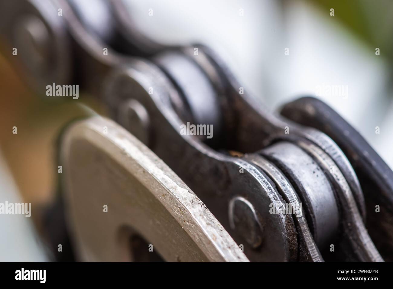 Bicycle Chain close up. Chain of mountain bike Stock Photo Alamy