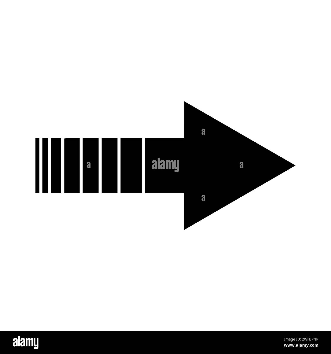 Right arrow icon. Black silhouette in line. Creative art symbol ...