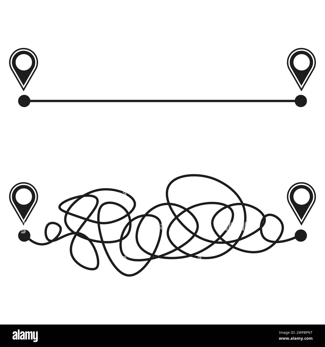 Roadmap confusion Stock Vector Images - Alamy image.