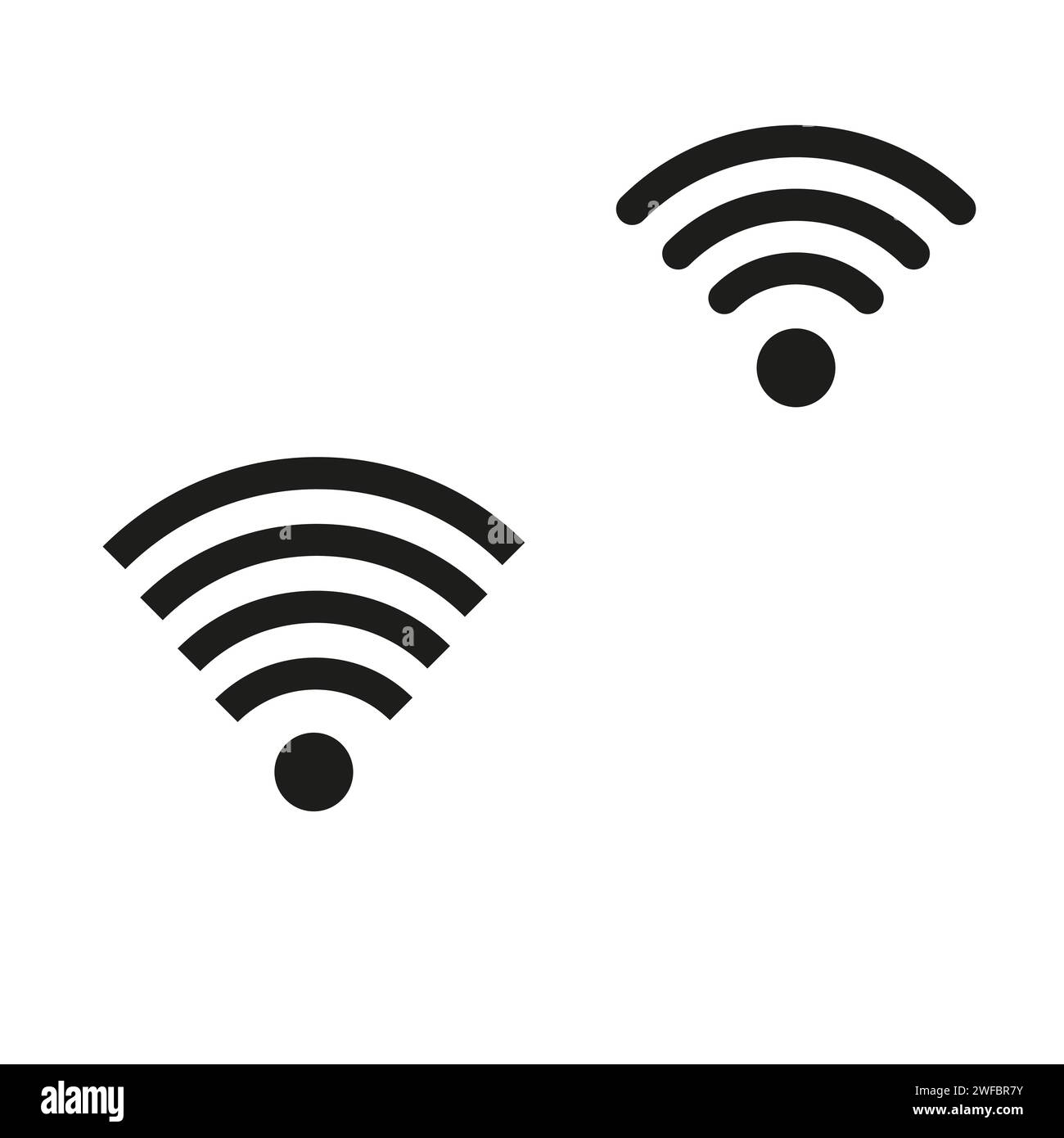 Flat wifi icons. network concept. Cloud technology. Vector