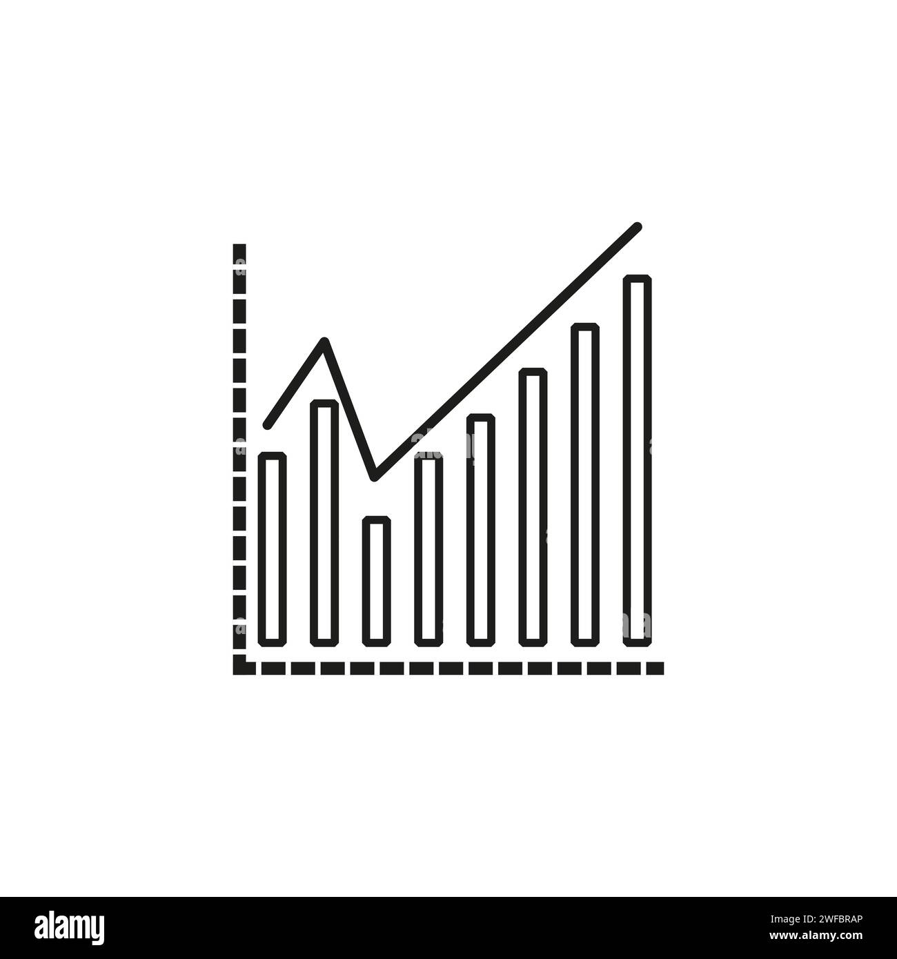 graph icon. Market chart profit money. Growth chart sign. Vector ...