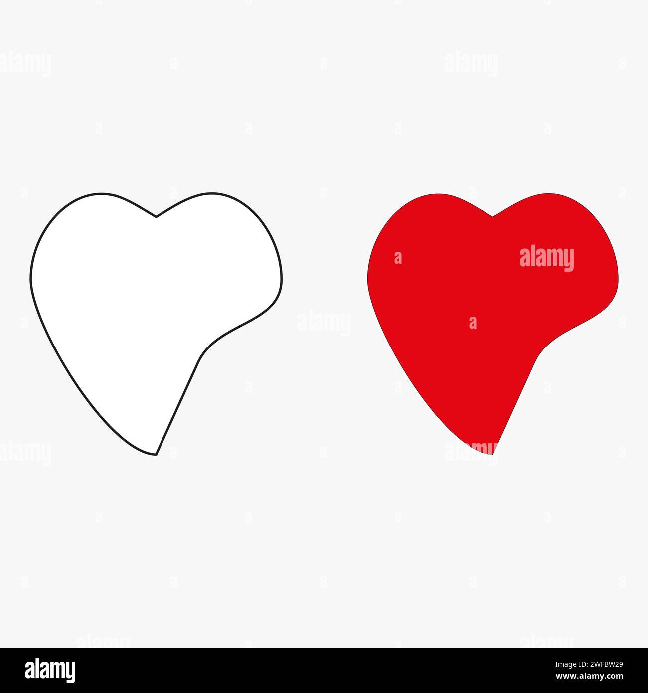 Heart draw brush vector image hi-res stock photography and images - Alamy