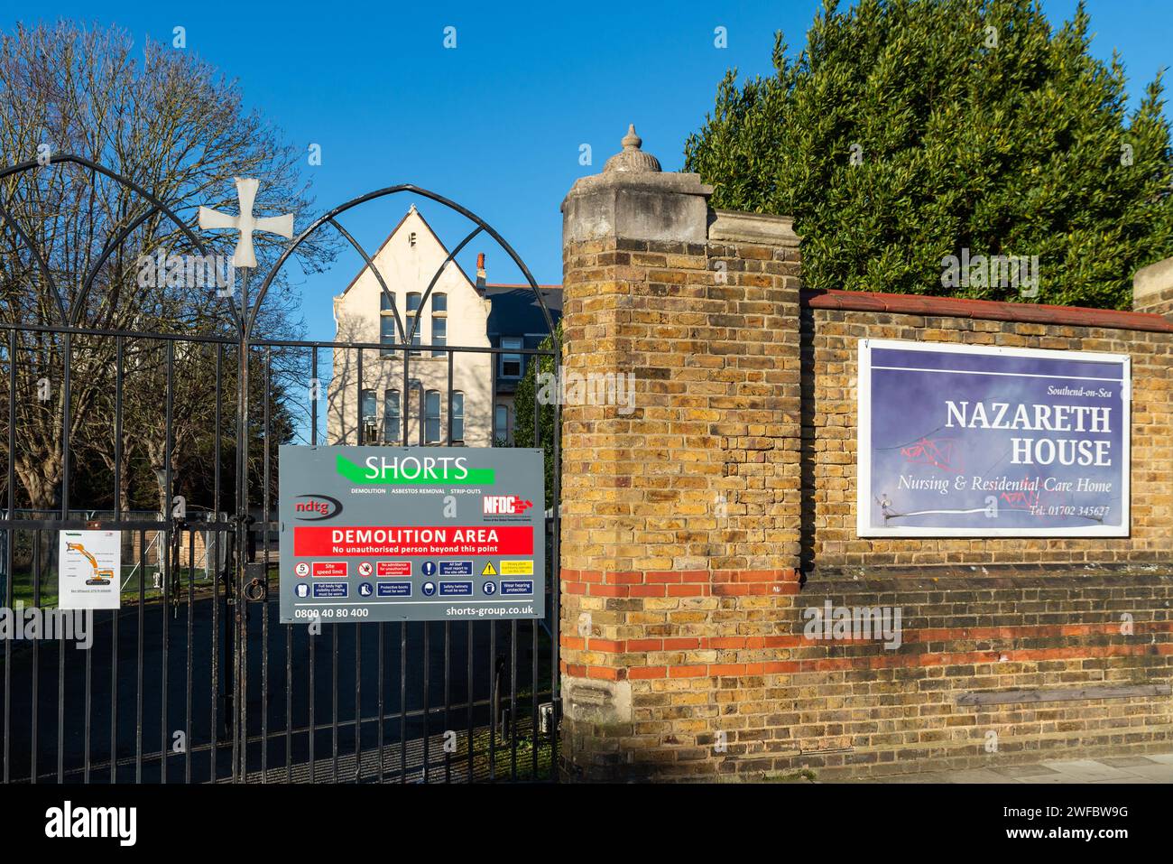 Demolition of Nazareth House in Southend, Essex, former convent nursing