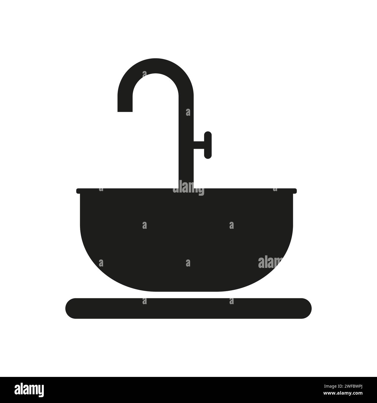 Washbasin icon. Design element. Vector illustration. EPS 10. Stock Vector