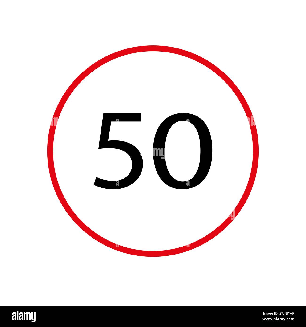 50 Km h Speed Limit Sign Isolated Road Signpost Attention Icon 50-km-h-speed-limit-sign-isolated-road-signpost-attention-icon
