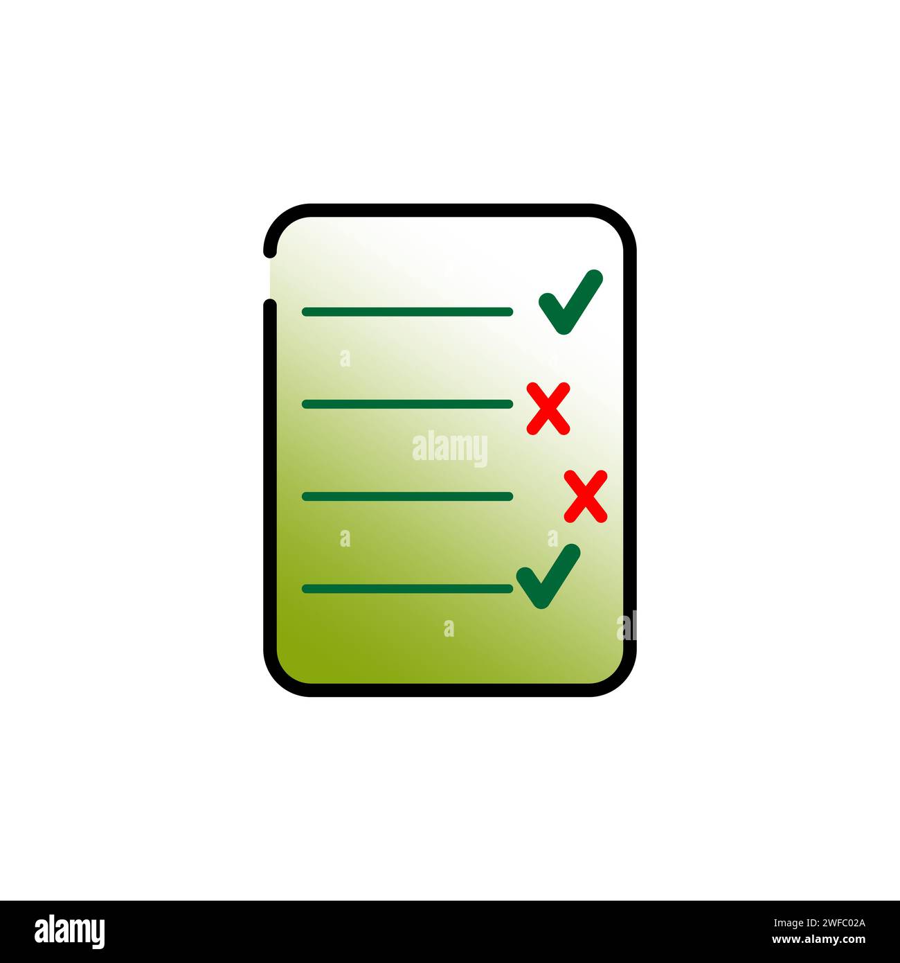 Green writing pad. Medical icon. Vector illustration. stock image. EPS 10 Stock Vector Image