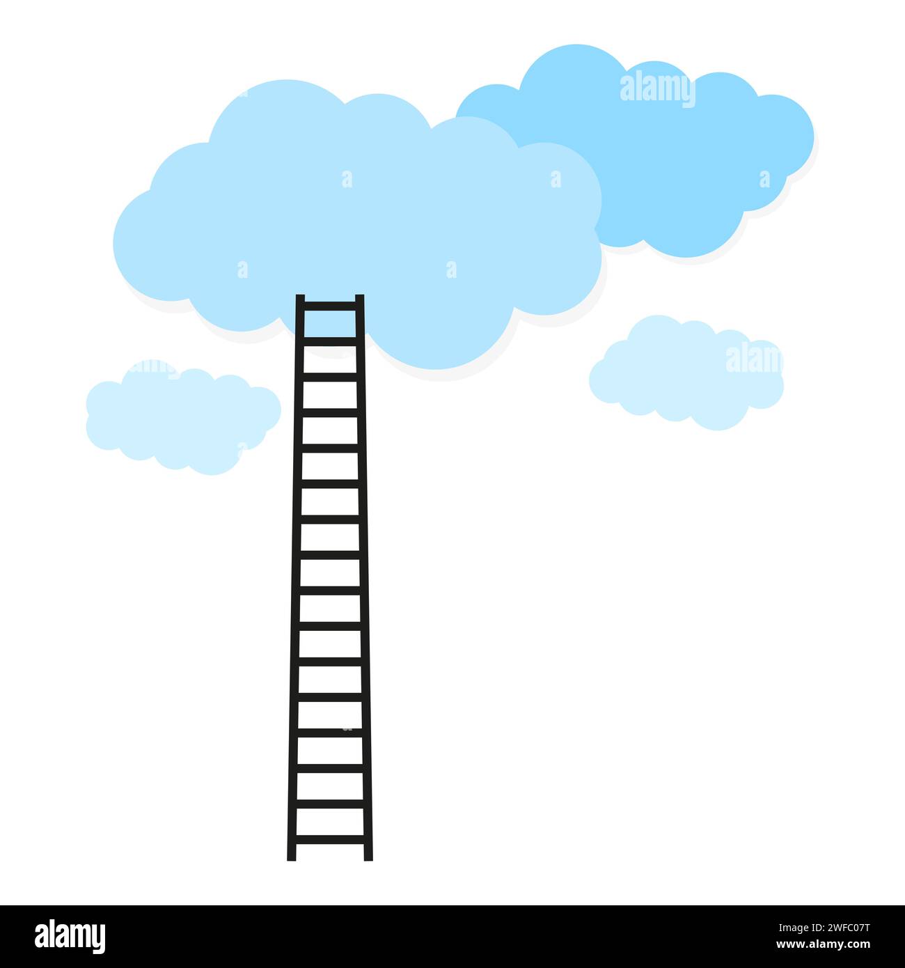 stairway to heaven. Business success. Vector illustration. EPS 10. Stock Vector