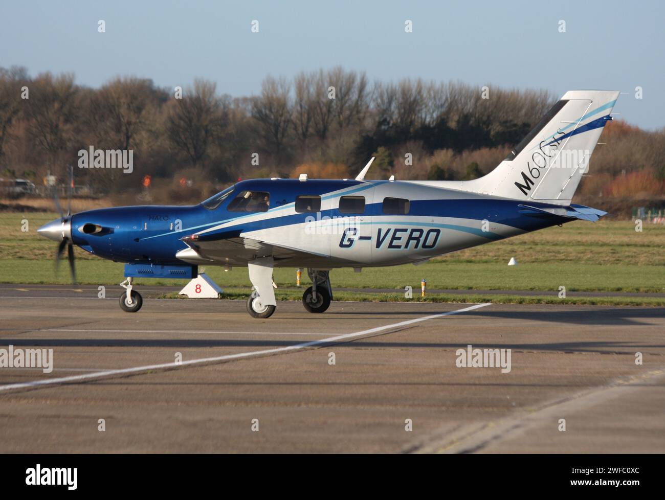 A Piper PA-46-600TP Meridian M600 at Brighton City Airport Stock Photo ...