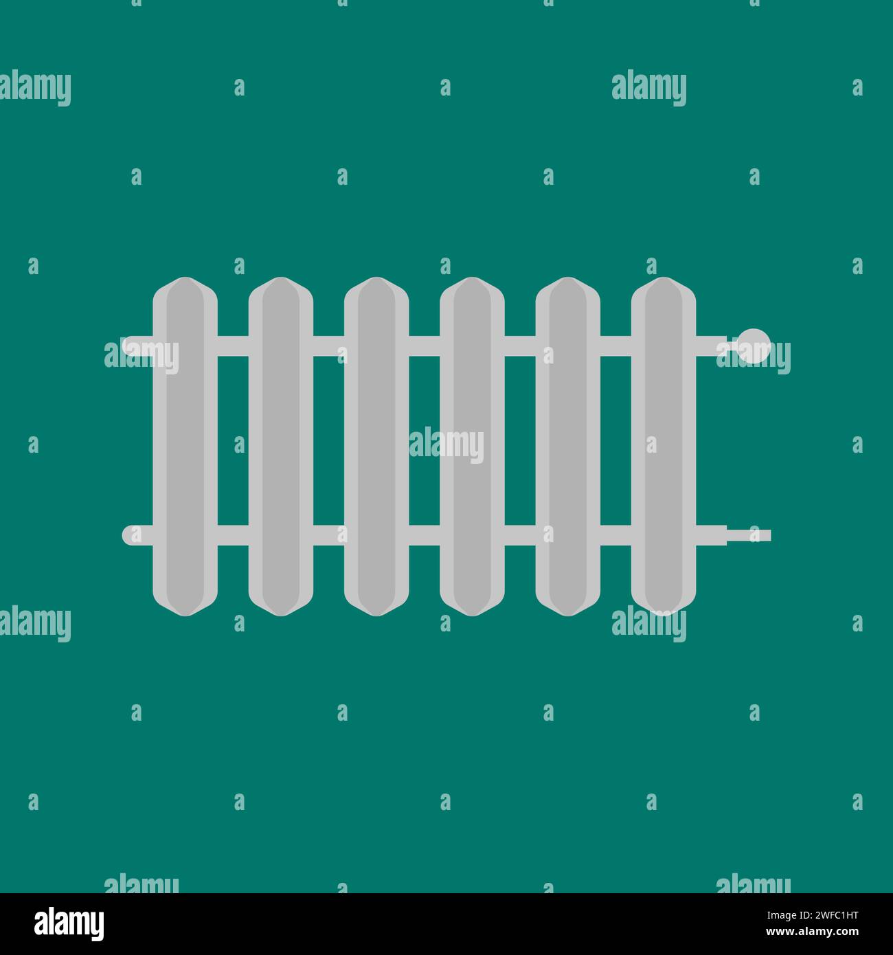 Flat black fence icon. Flower power. Vector illustration. EPS 10 Stock