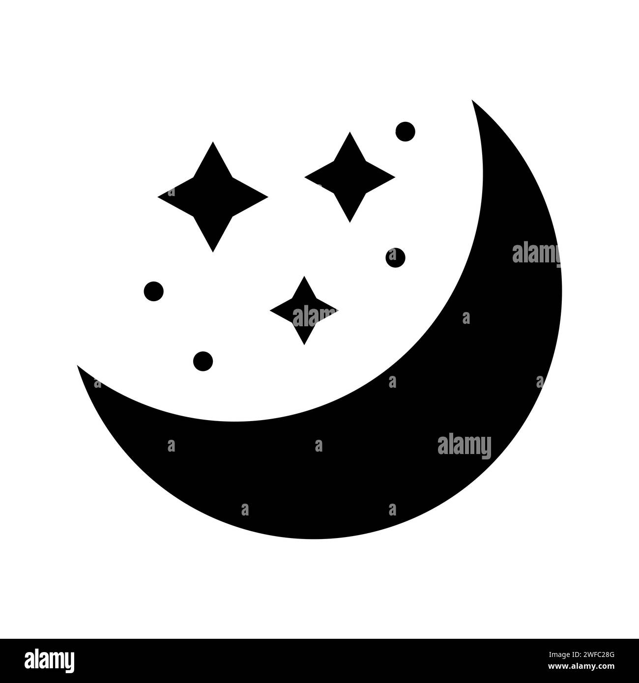 Moon phases cartoon illustration hi-res stock photography and images ...