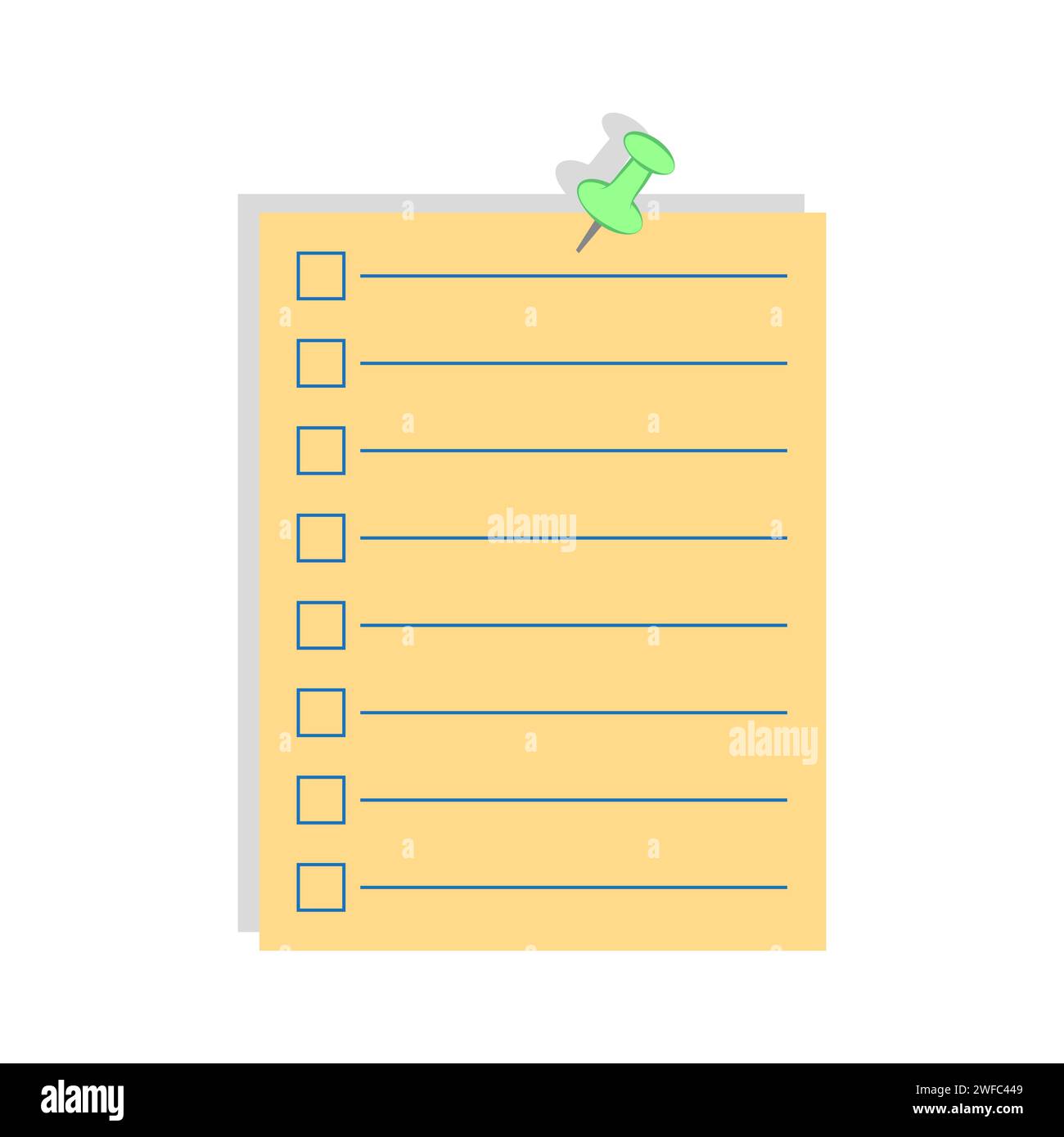 Poster with pin sheet. Business graph template. Vector illustration