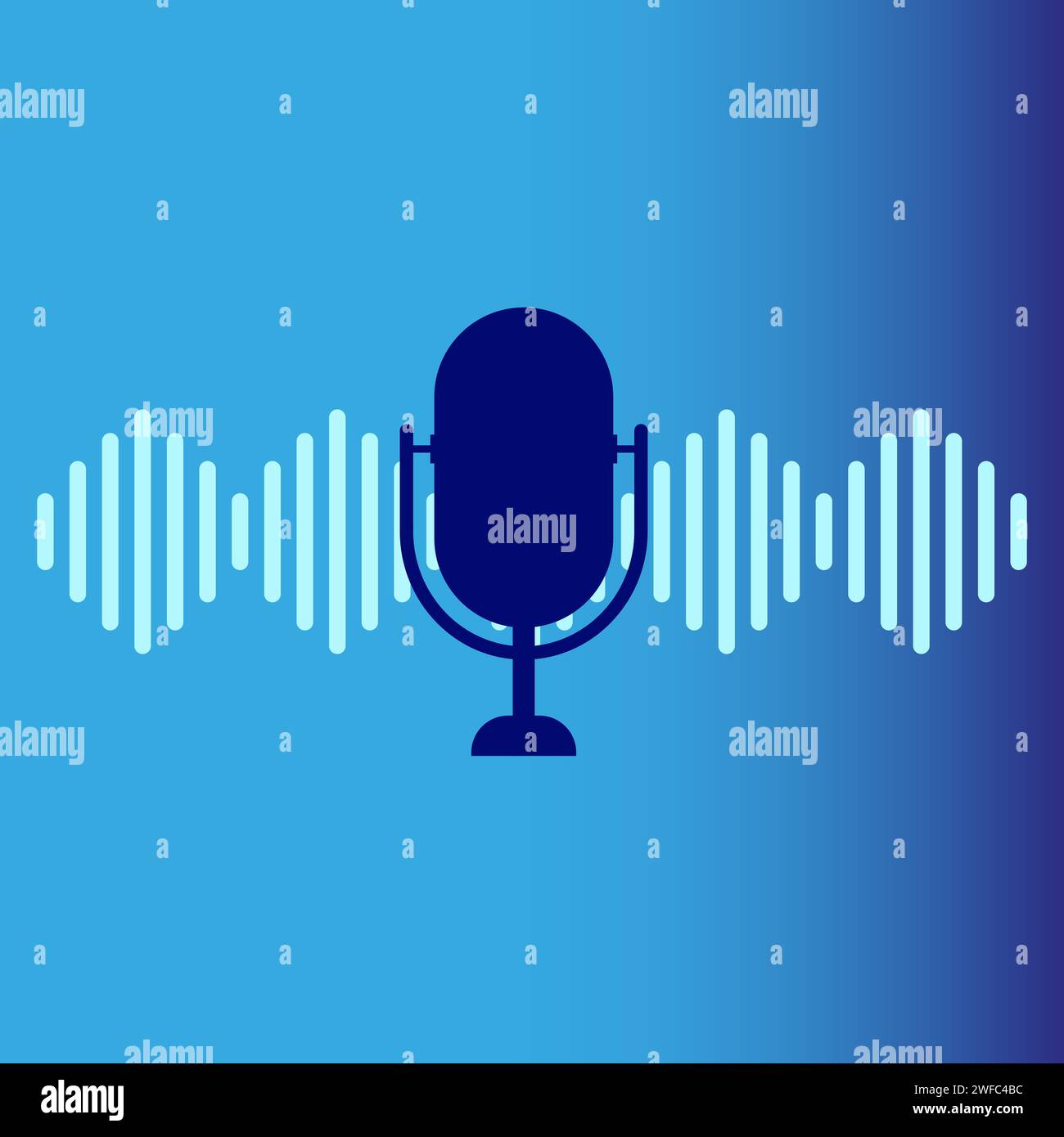 blue microphone line. Vector illustration. Stock image. EPS 10 Stock Vector Image & Art Alamy