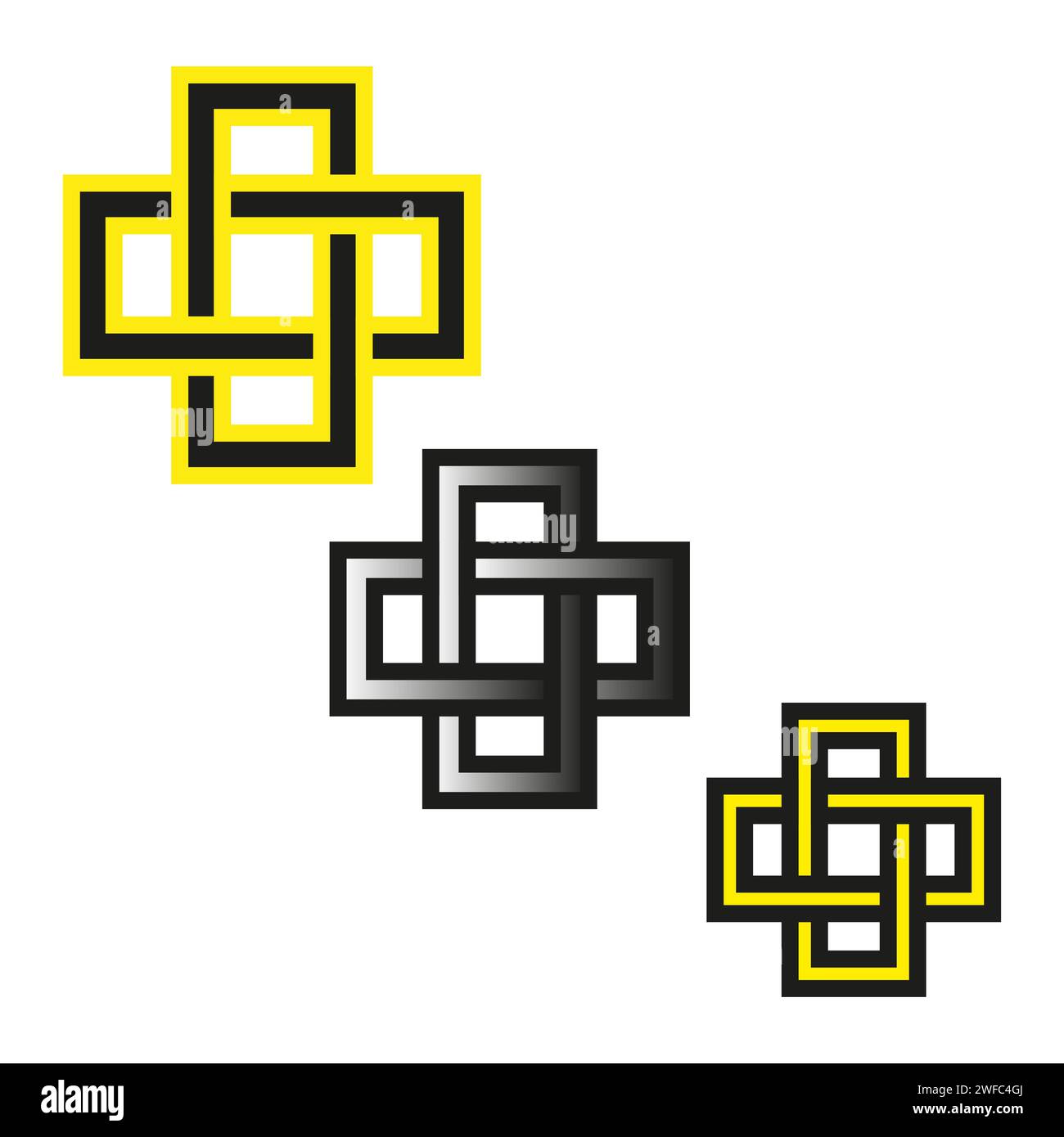 celtic cross set. Vector illustration. Stock image. EPS 10 Stock Vector ...