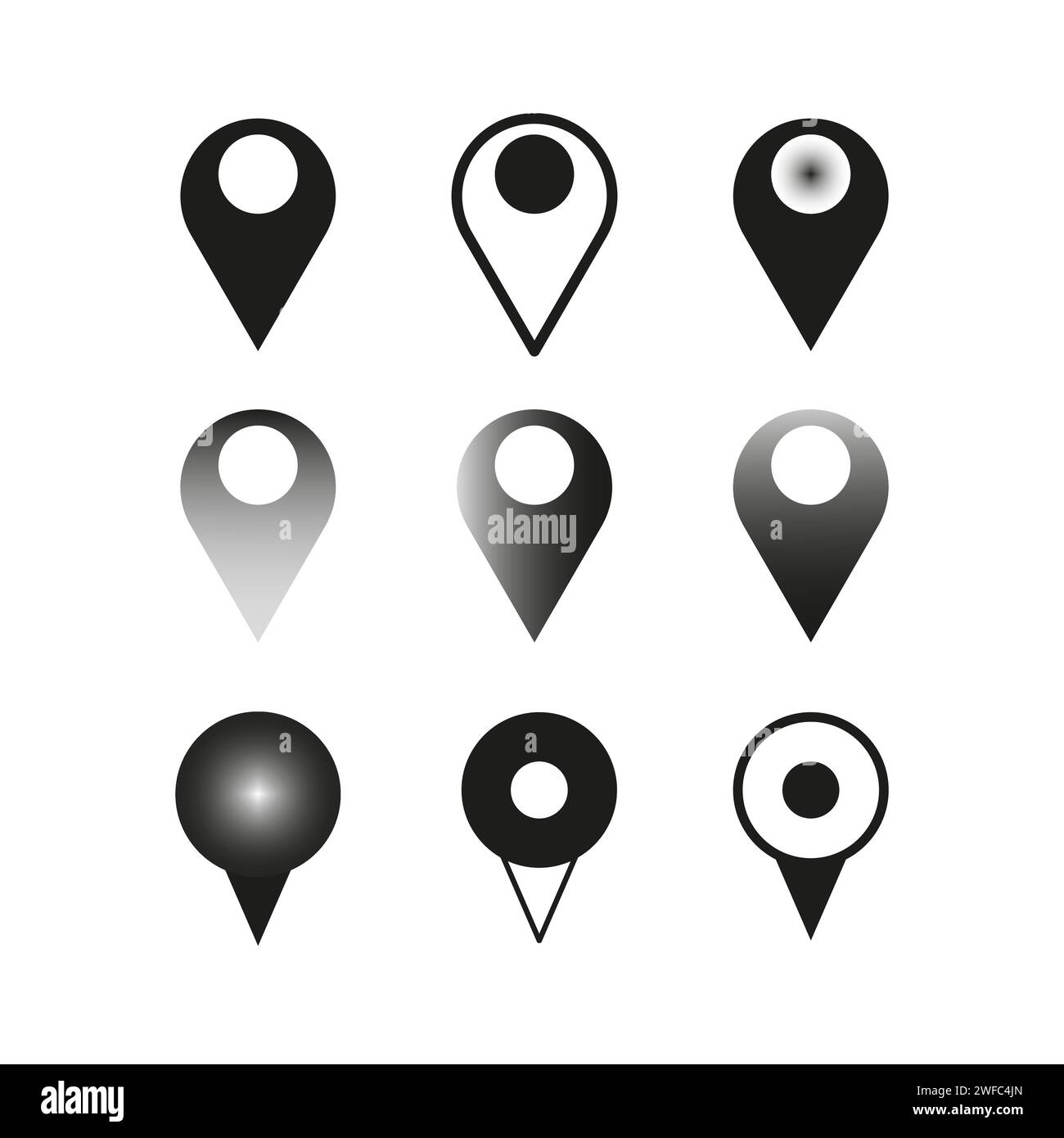 Icon pins, great design for any purposes. Vector illustration. EPS 10 ...