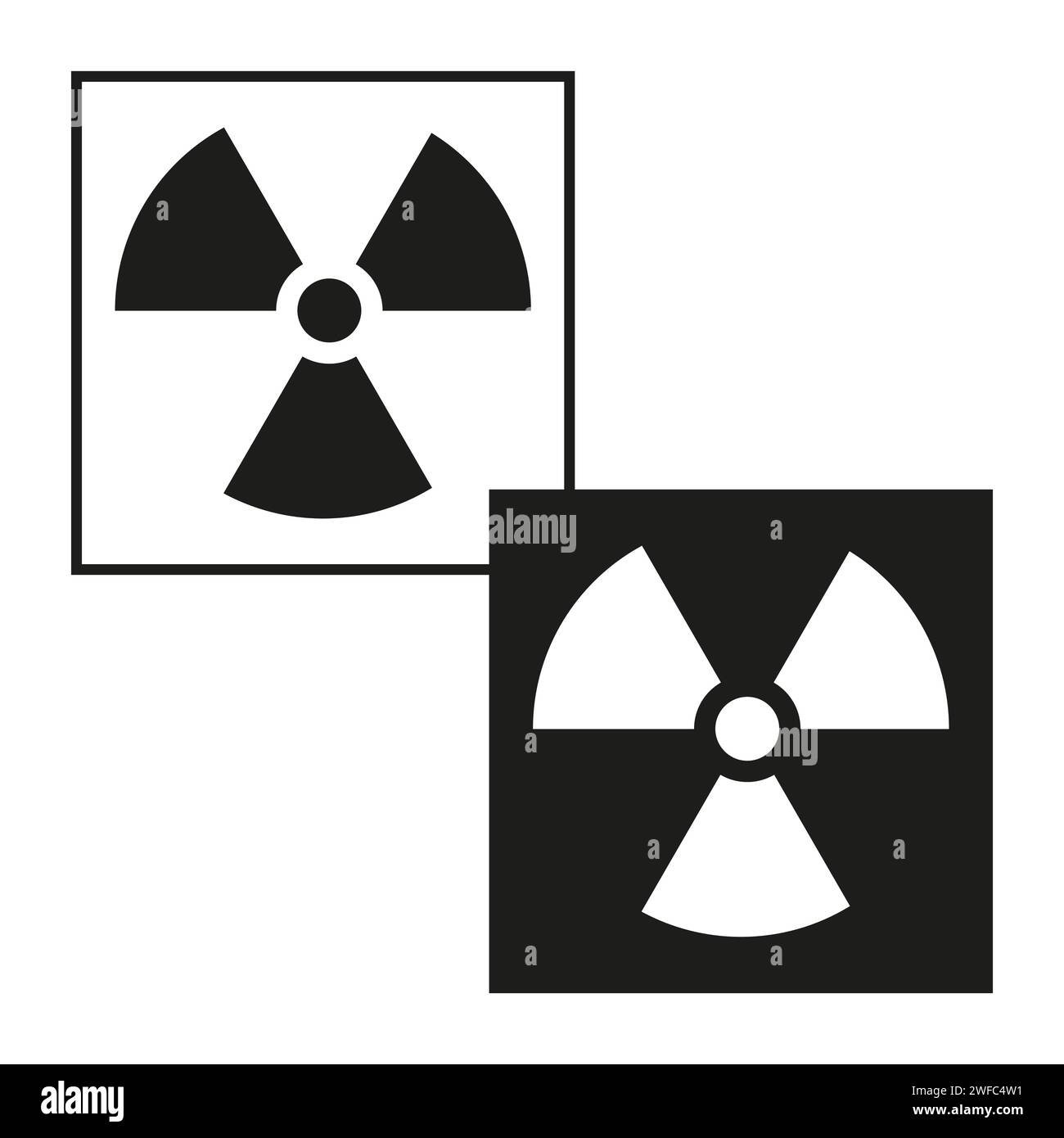 radiation icons. Vector illustration. Stock image. EPS 10. Stock Vector