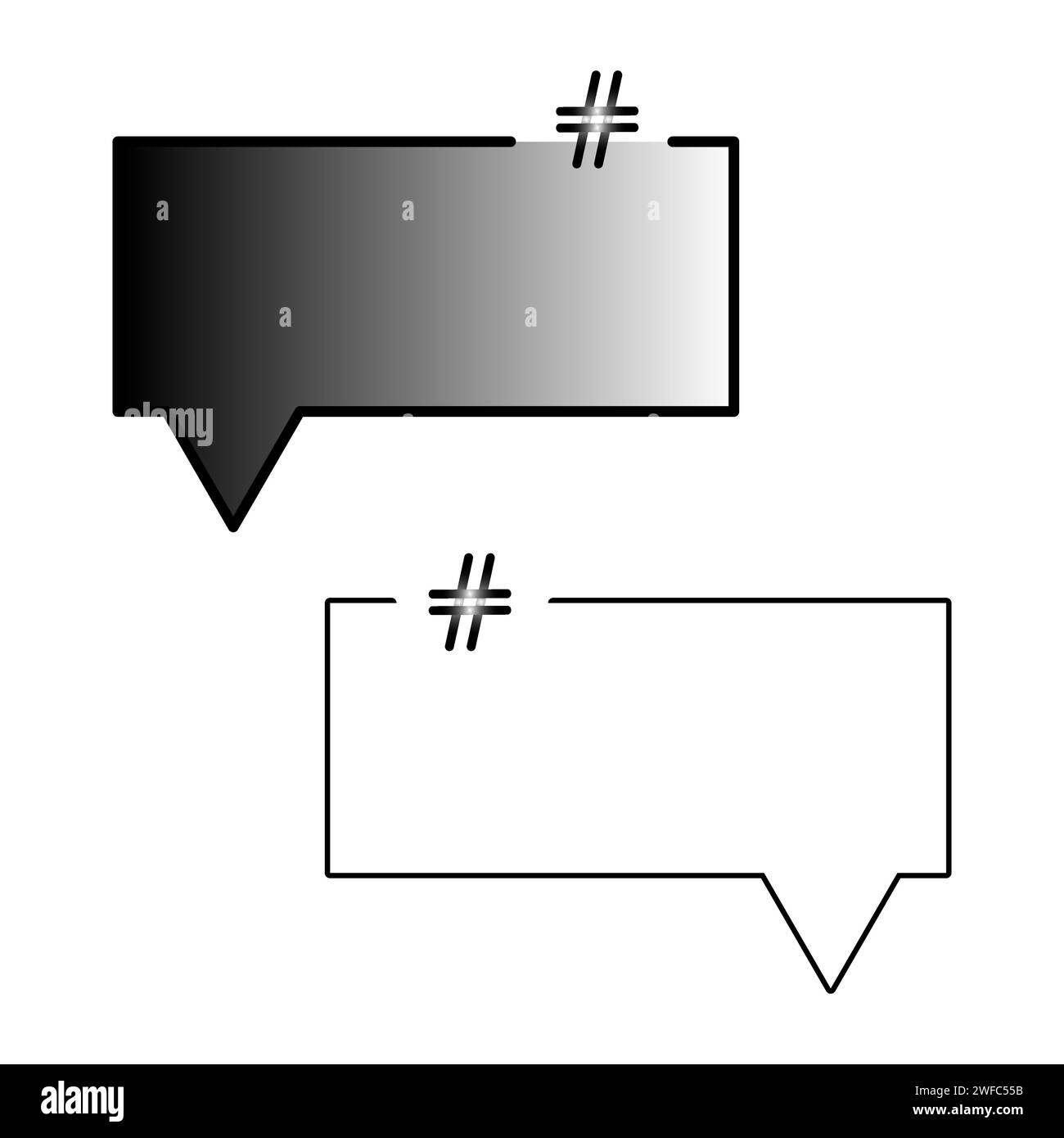 Message in abstract style. Chat dialogue bubble text. Dialog frame ...
