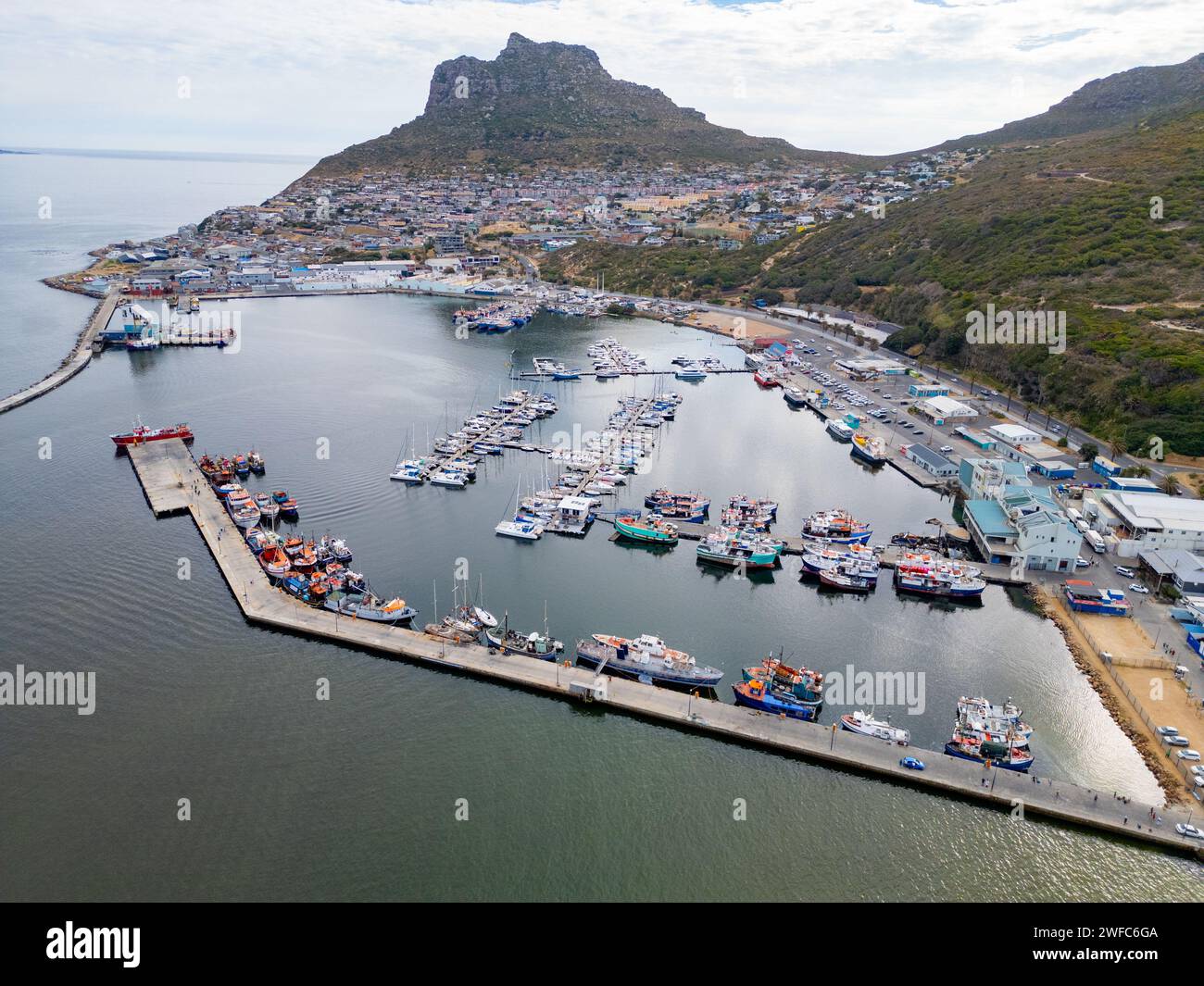 Hout Bay Harbour, Hangberg, Hout Bay, Cape Town, South Africa Stock Photo
