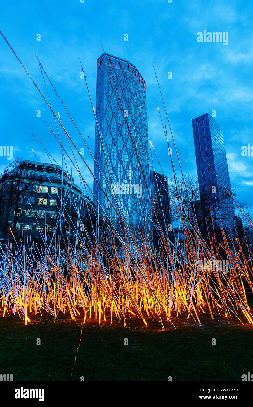 'Sign' by Vendel & De Wolf Canary Wharf Winter Lights 2024, London, UK