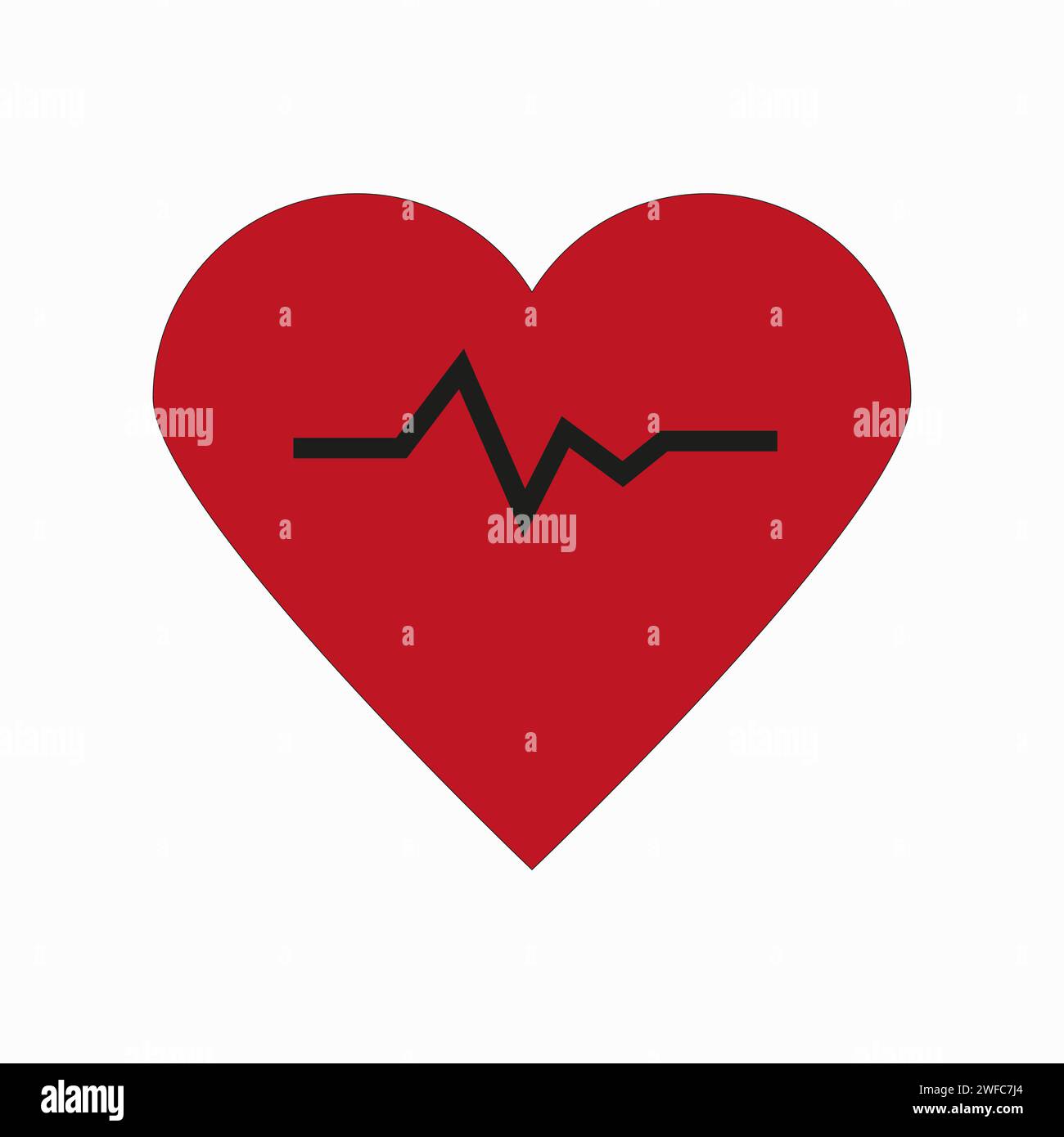 Heart pulse icon. Isolated emblem. Love symbol. Medicine background. Healthcare concept. Vector illustration. Stock image. EPS 10. Stock Vector
