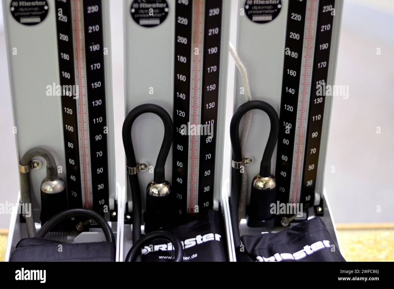 Cairo, Egypt, January 20 2024 Riester blood pressure monitor gauge