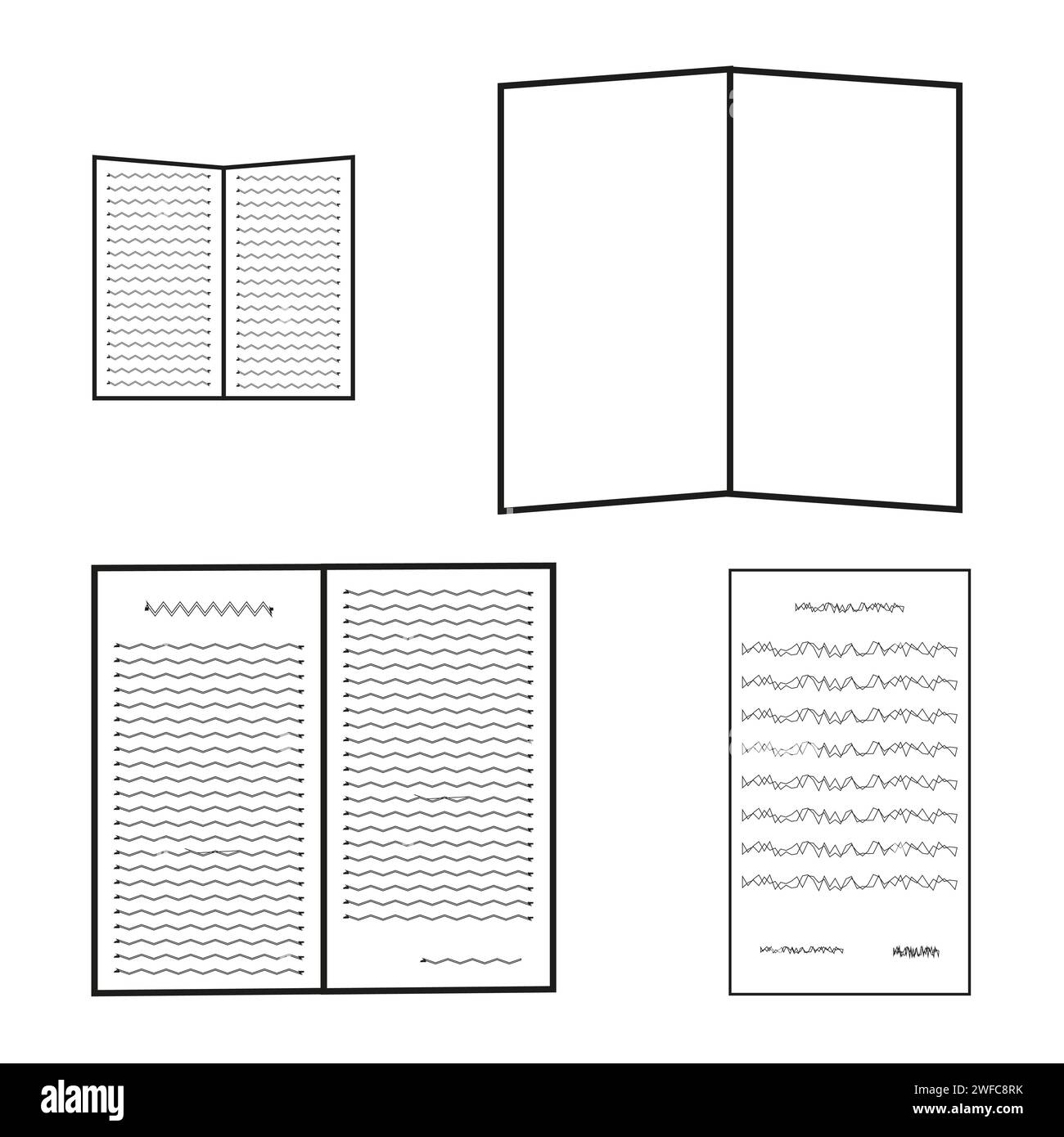 Books paper icons. Set for paper design. Vector illustration. Stock image. EPS 10. Stock Vector