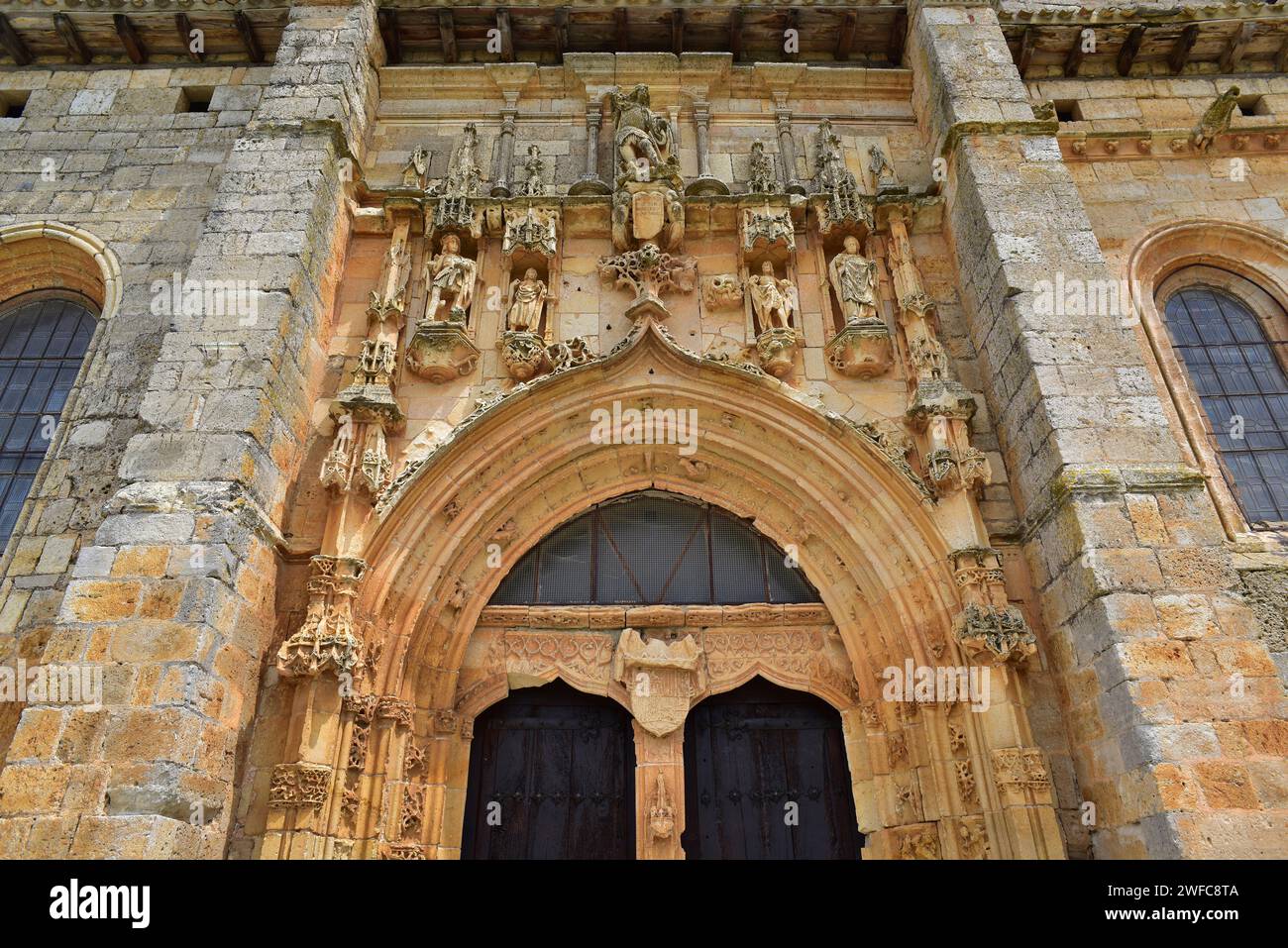 Sasamon, Santa Maria la Real. Burgos province, Castilla y Leon, Spain. Stock Photo