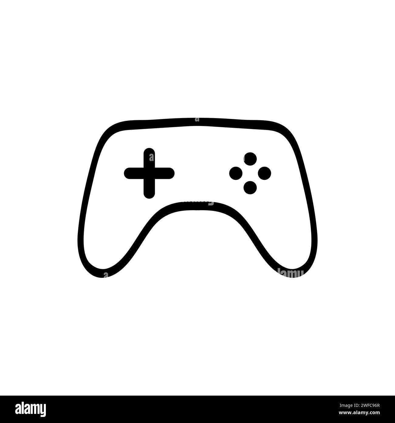 joystick icon. Computer gaming. Digital computer entertainment. Vector illustration. stock image. EPS 10. Stock Vector