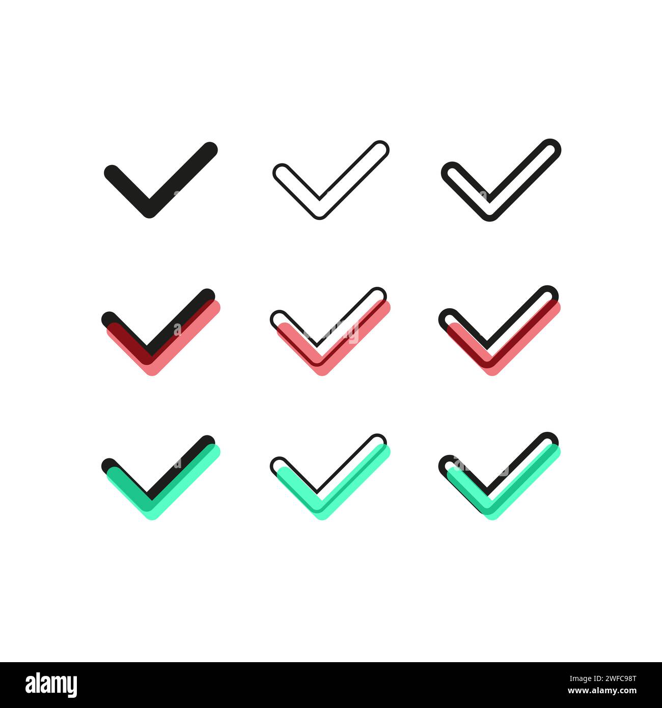 Button checkboxes. Exam checklist icon. Vector illustration. EPS 10 ...