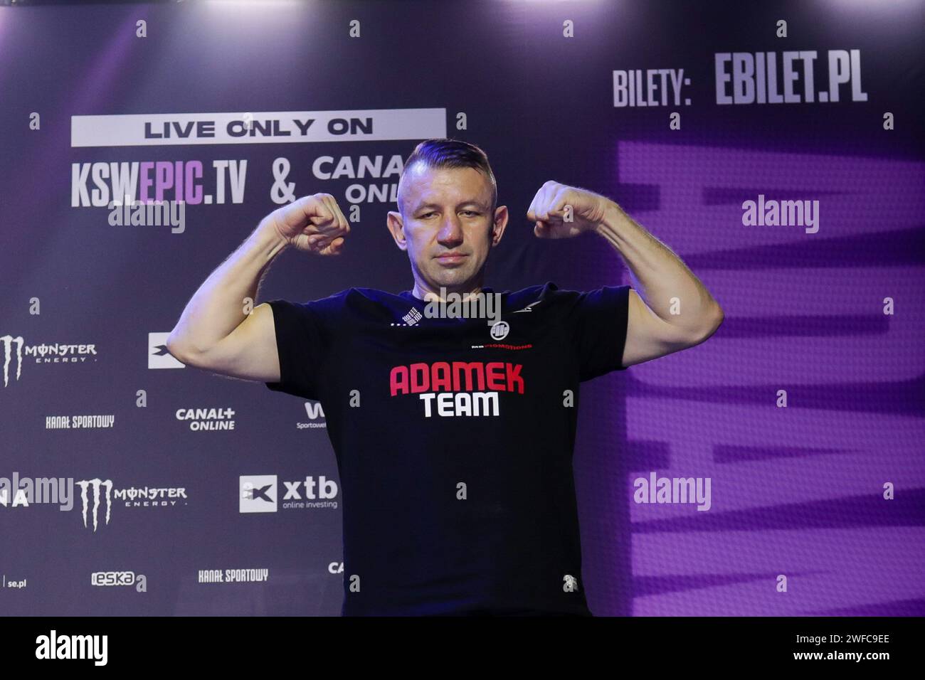 Gliwice, Poland. 27th Jan, 2024. Tomasz Adamek of seen during XTB KSW EPIC Media Training before the xtb ksw epic fight gala 24/02/2024 at Arena Gliwice. (Photo by Grzegorz Wajda/SOPA Images/Sipa USA) Credit: Sipa USA/Alamy Live News Stock Photo