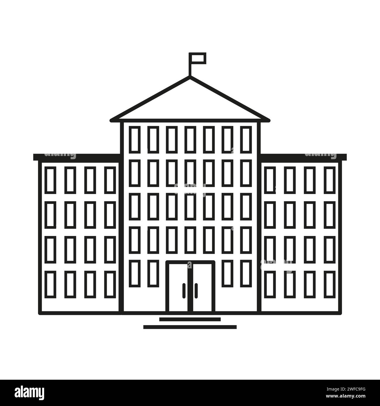 High-rise building icon in contemporary style. Building, city. Modern ...
