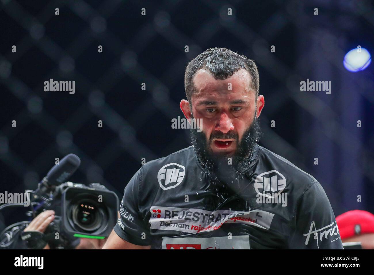 Mamed Khalidov of Poland seen during XTB KSW EPIC Media Training before the xtb ksw epic fight gala 24/02/2024 at Arena Gliwice. Stock Photo